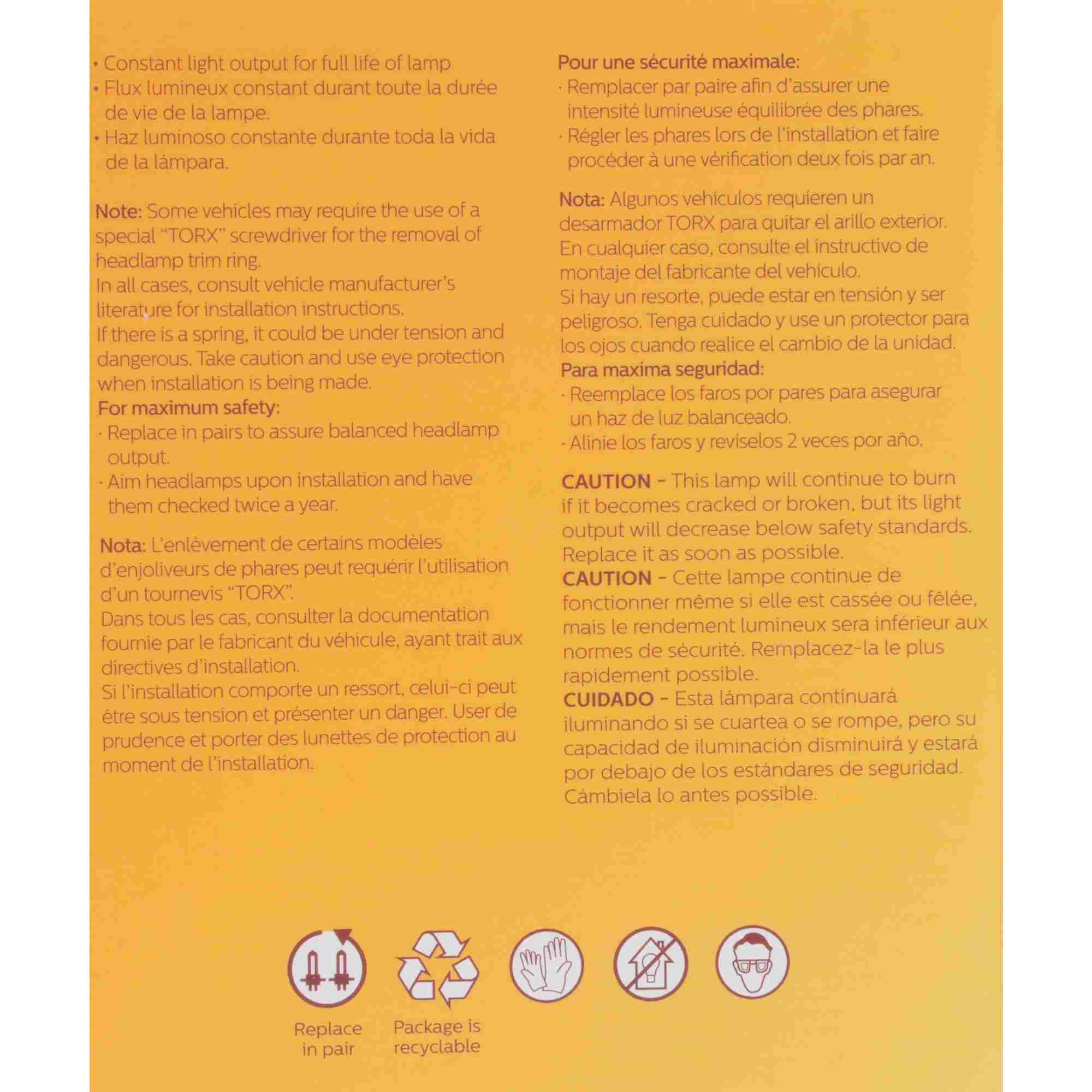 Philips Headlight Bulb 4636C1