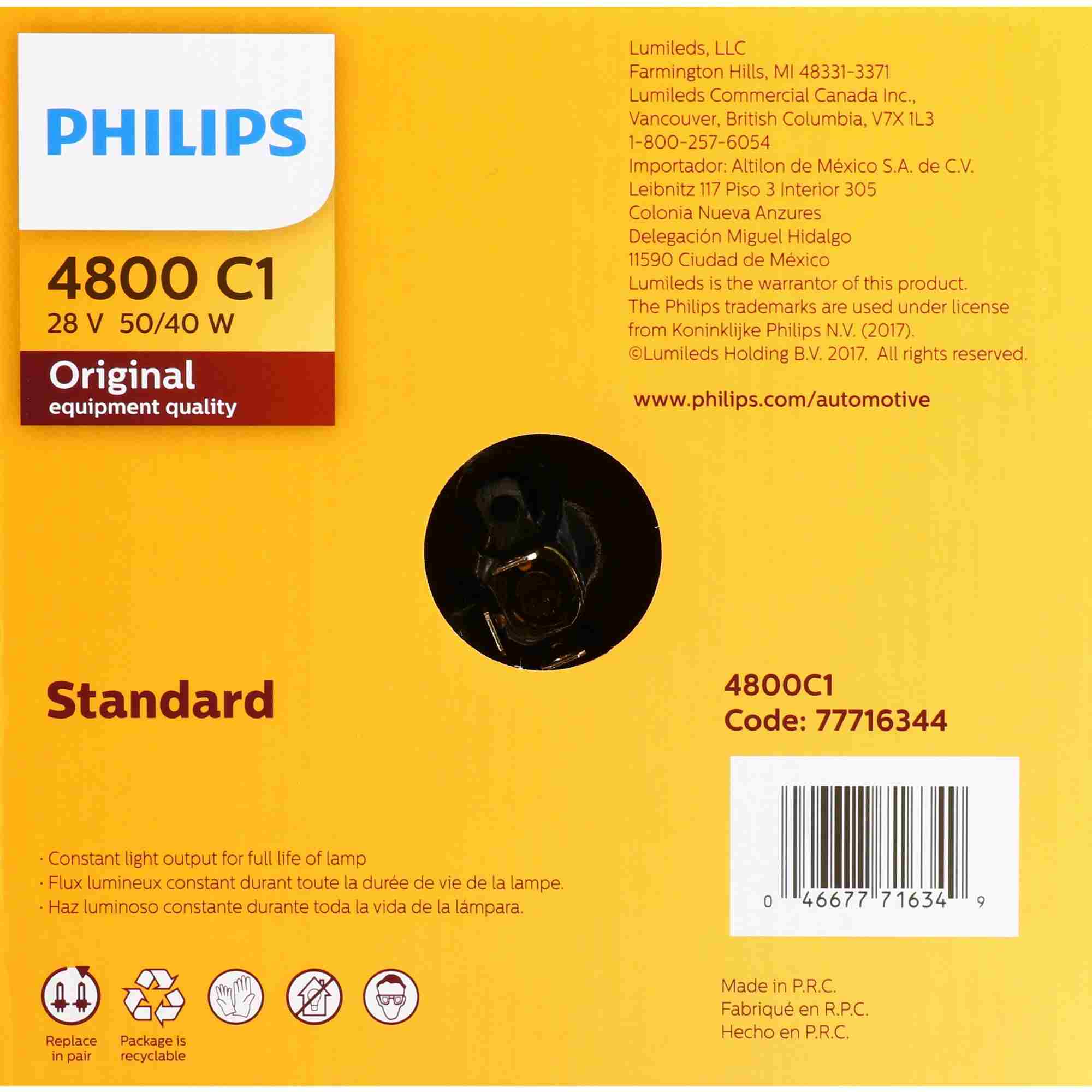 Philips Headlight Bulb 4800C1