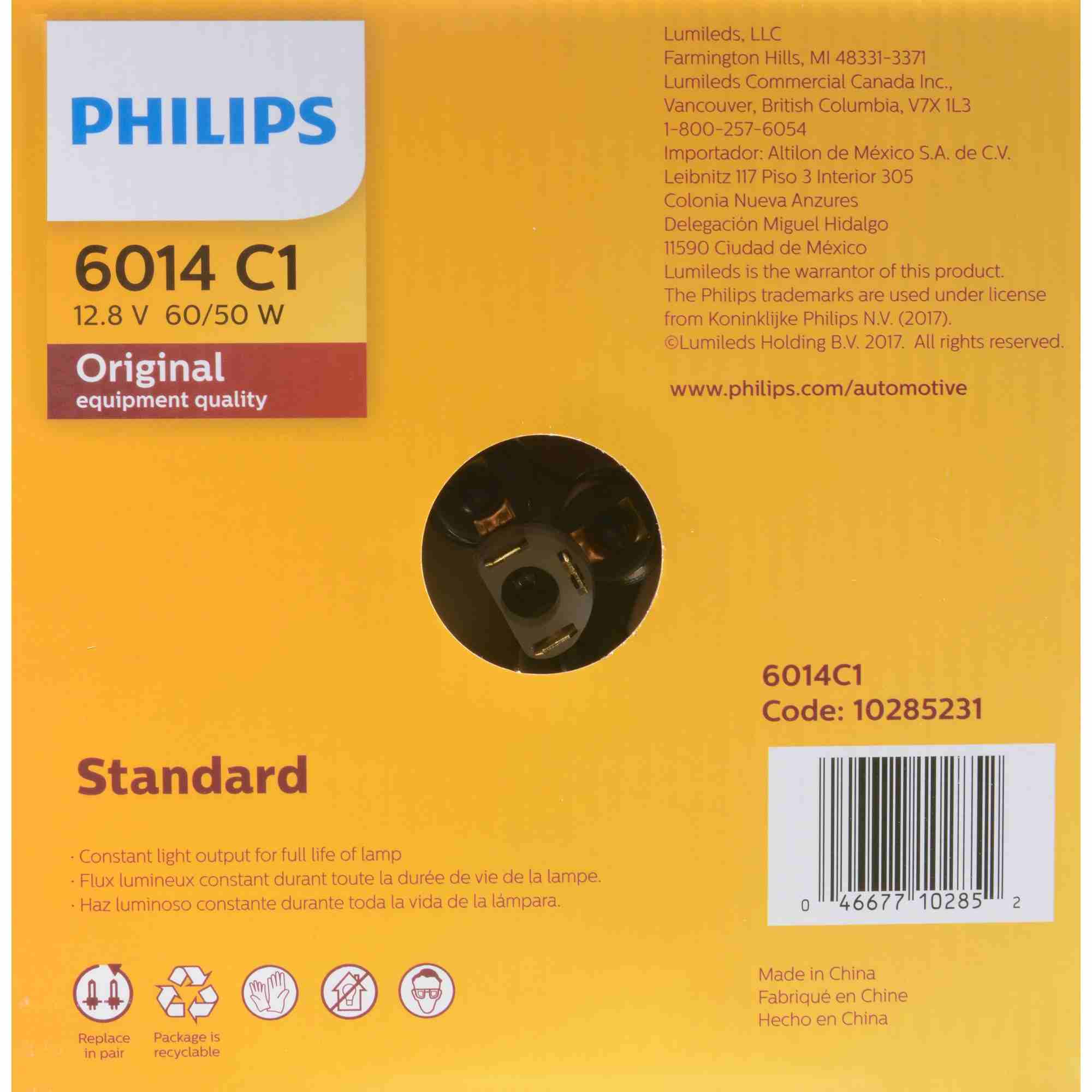Philips Headlight Bulb 6014C1