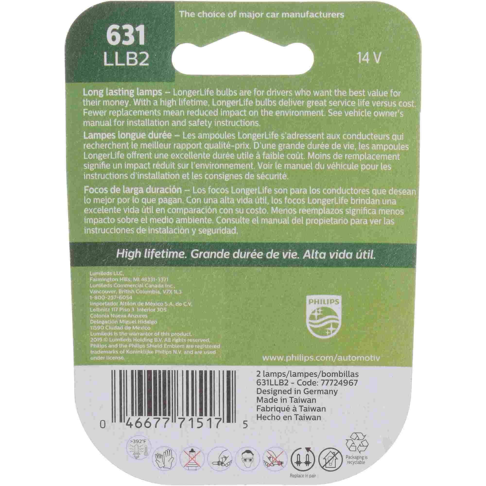 Philips Multi-Purpose Light Bulb 631LLB2