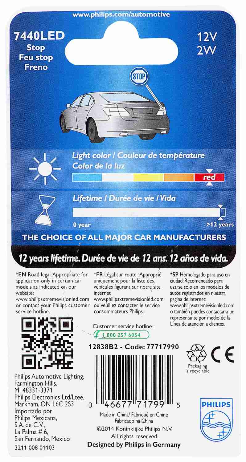 Philips Tail Light Bulb 7440LED