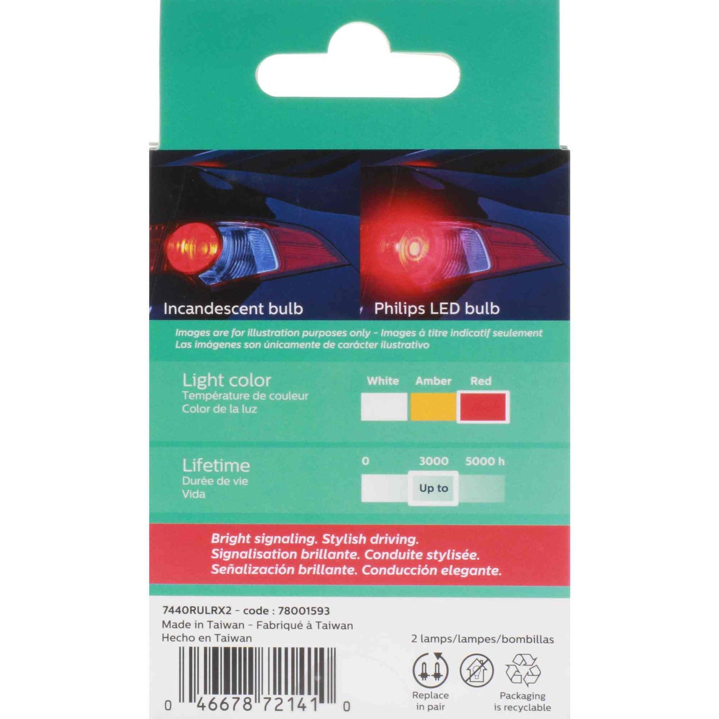 Philips Multi-Purpose Light Bulb 7440RLED