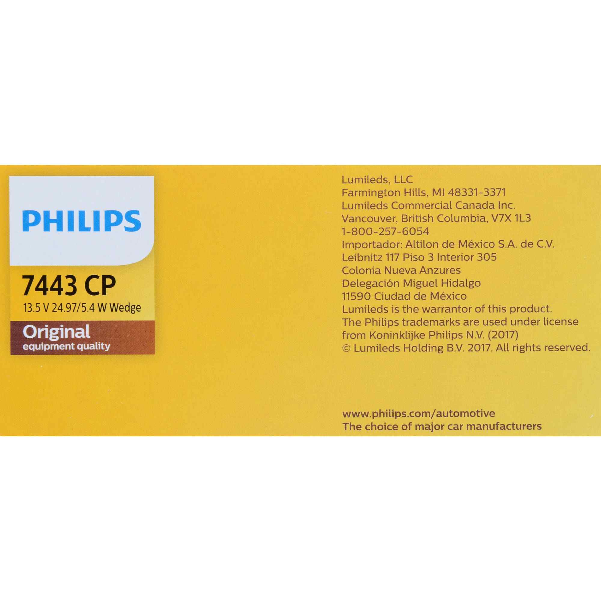 Philips Turn Signal Light Bulb 7443CP
