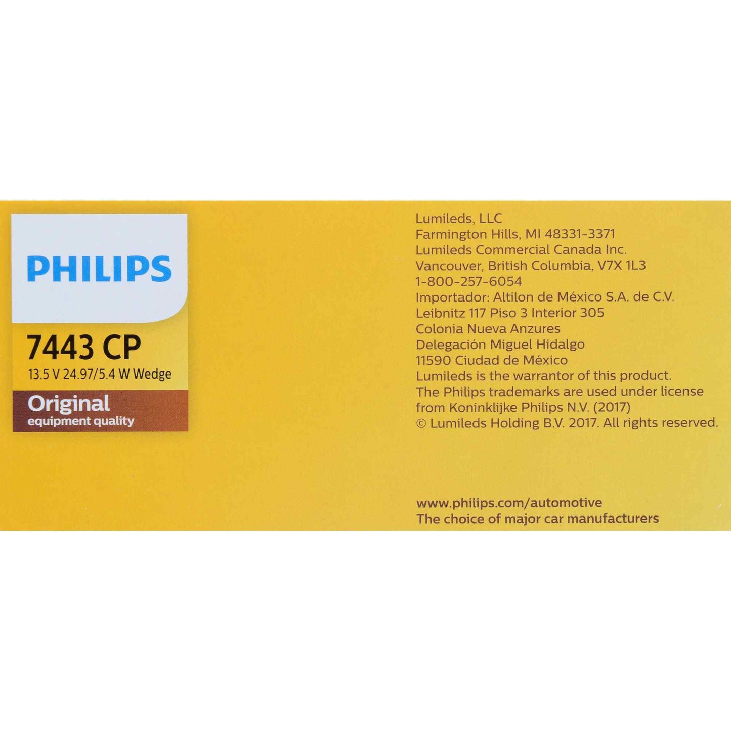 Philips Turn Signal Light Bulb 7443CP