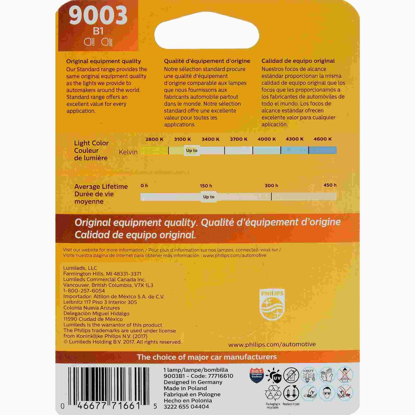 Philips Headlight Bulb 9003B1