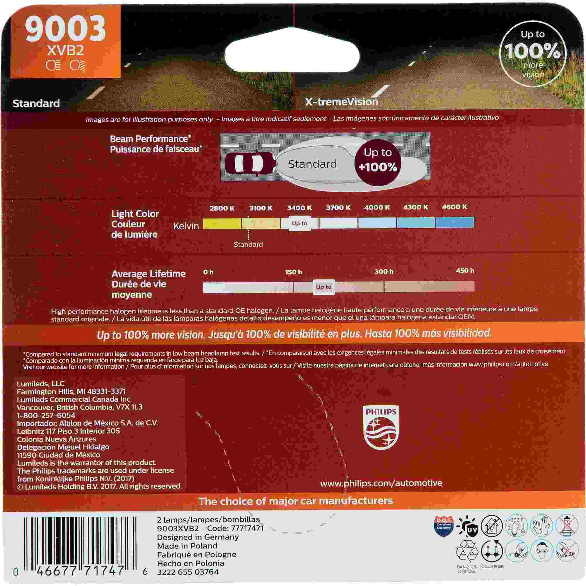 Philips Headlight Bulb 9003XVB2