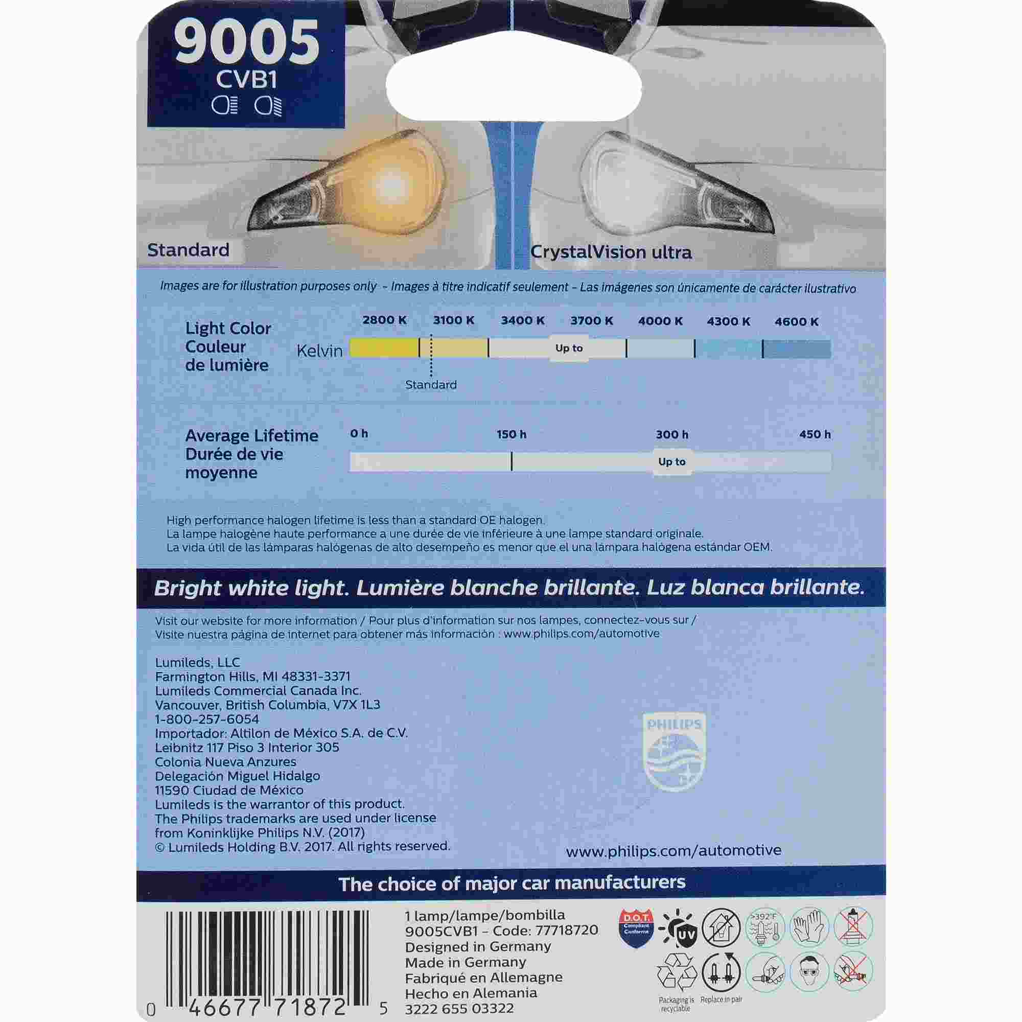 Philips Headlight Bulb 9005CVB1