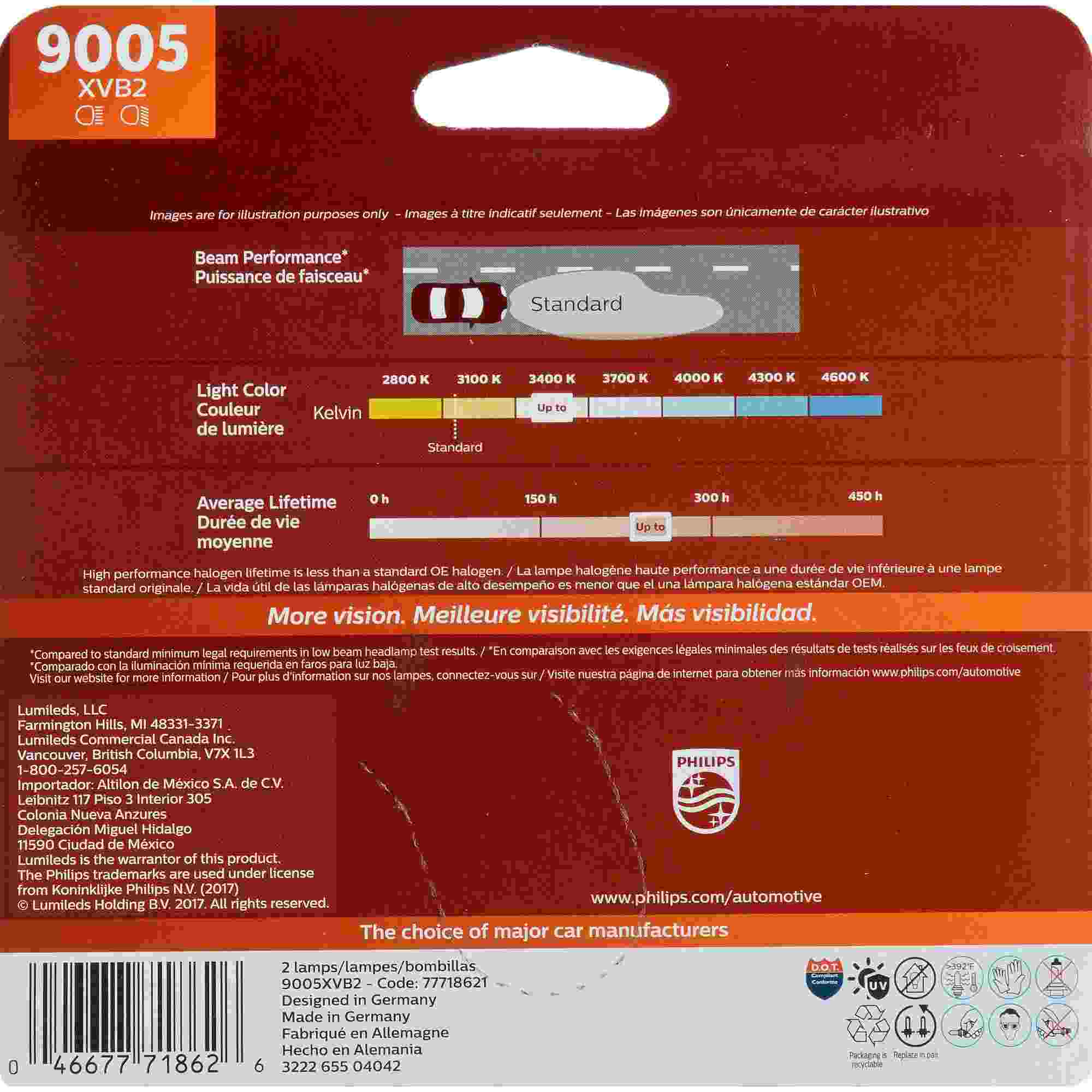 Philips Headlight Bulb 9005XVB2