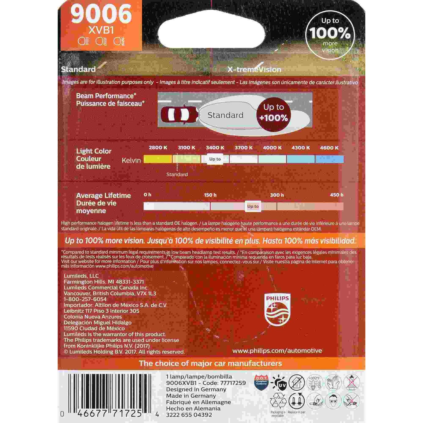Philips Headlight Bulb 9006XVB1
