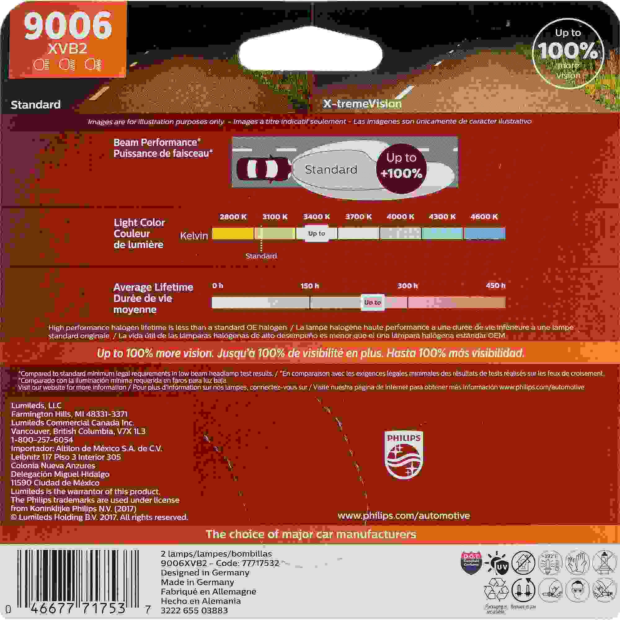 Philips Headlight Bulb 9006XVB2