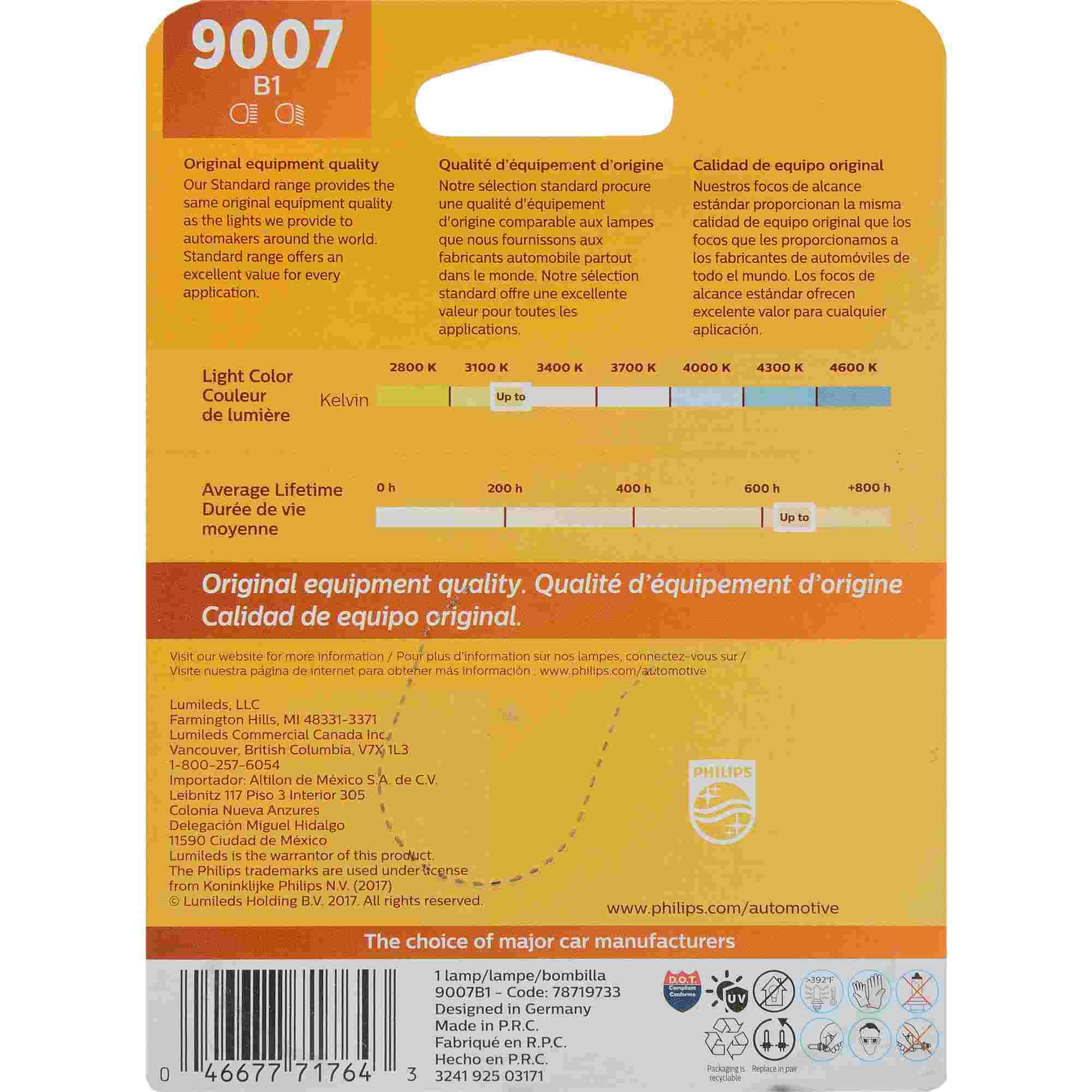 Philips Headlight Bulb 9007B1