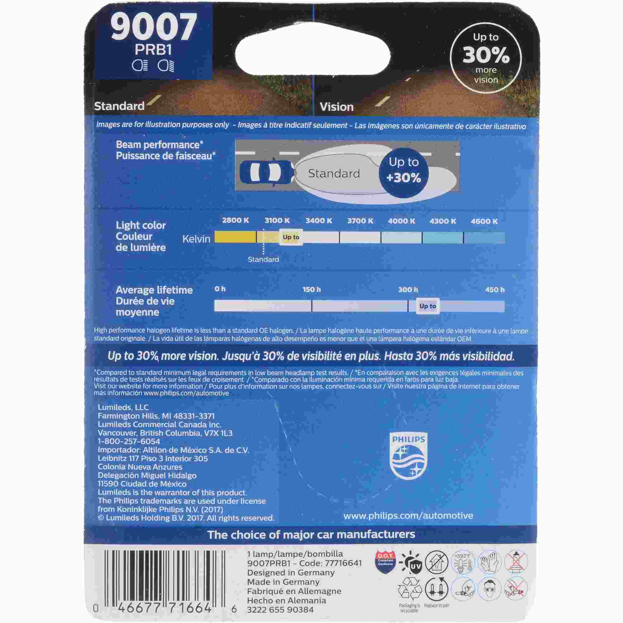 Philips Headlight Bulb 9007PRB1