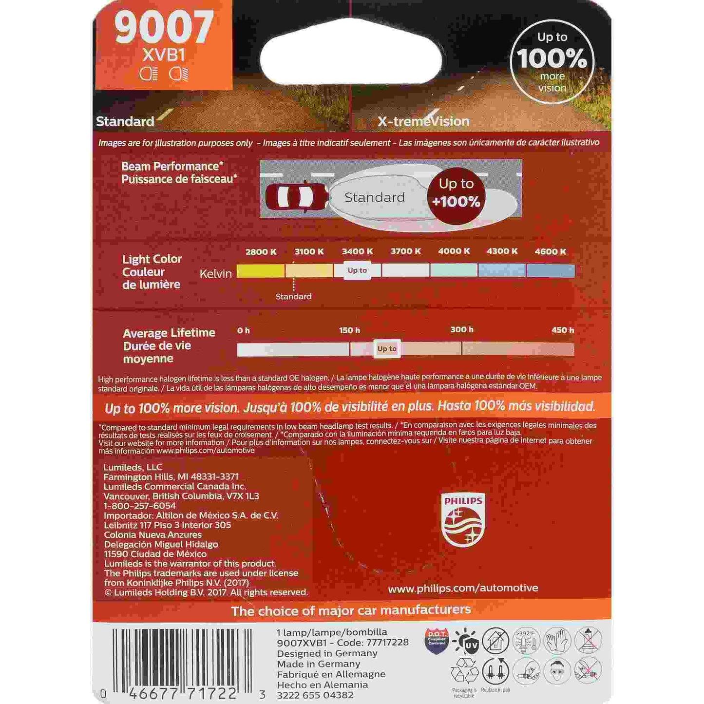 Philips Headlight Bulb 9007XVB1