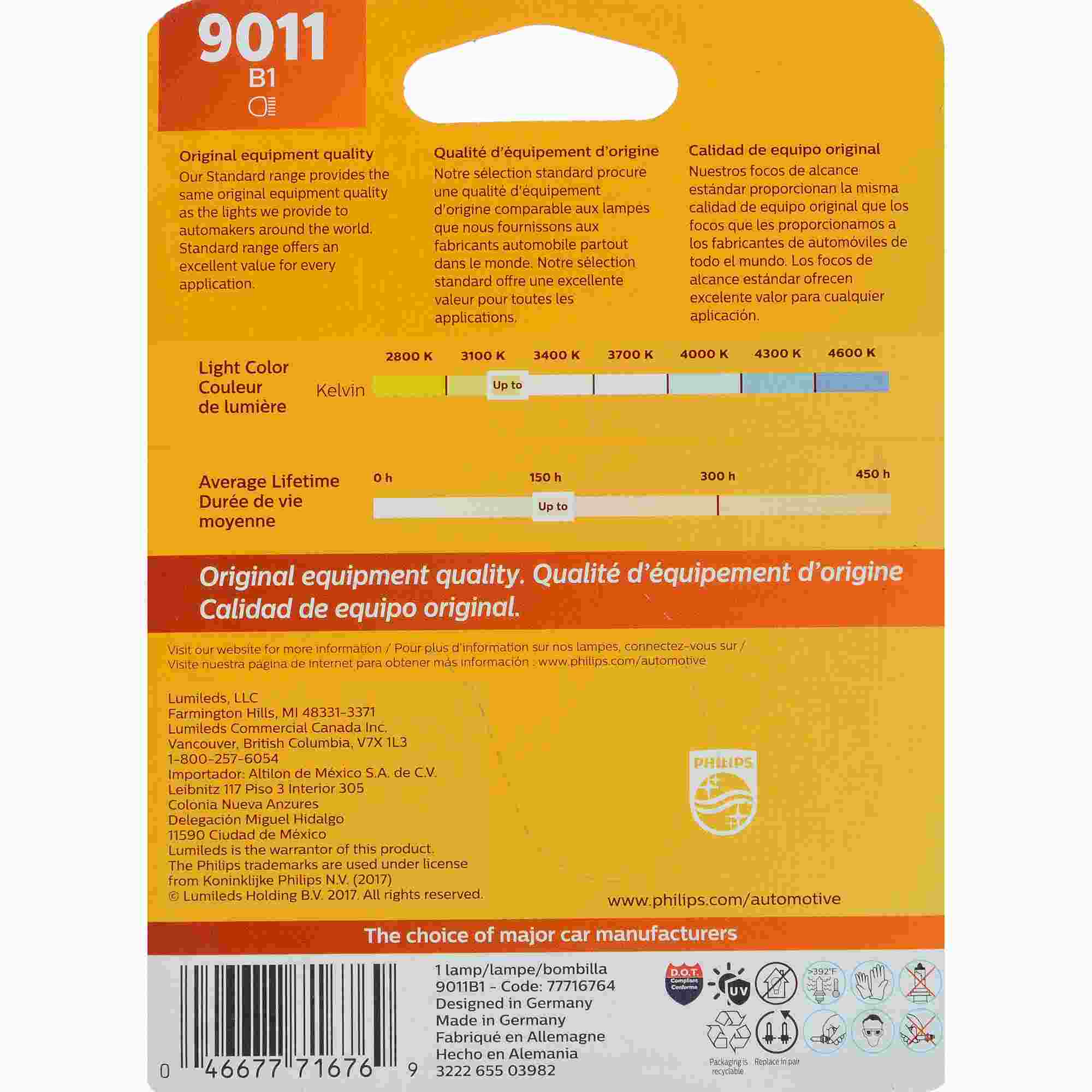 Philips Headlight Bulb 9011B1