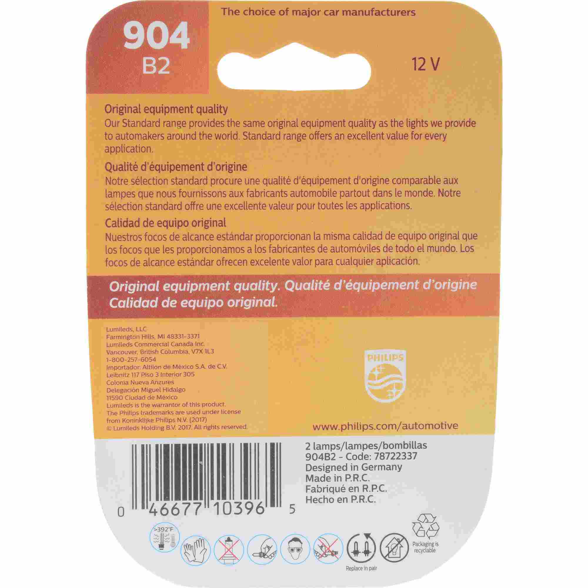 Philips Back Up Light Bulb 904B2