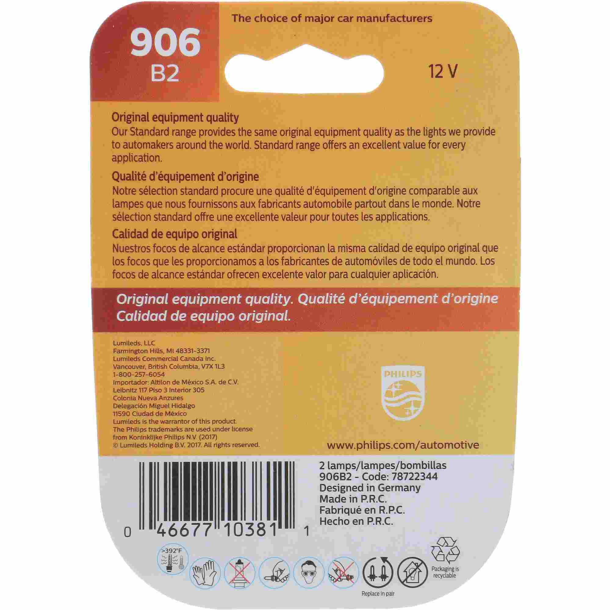 Philips Back Up Light Bulb 906B2