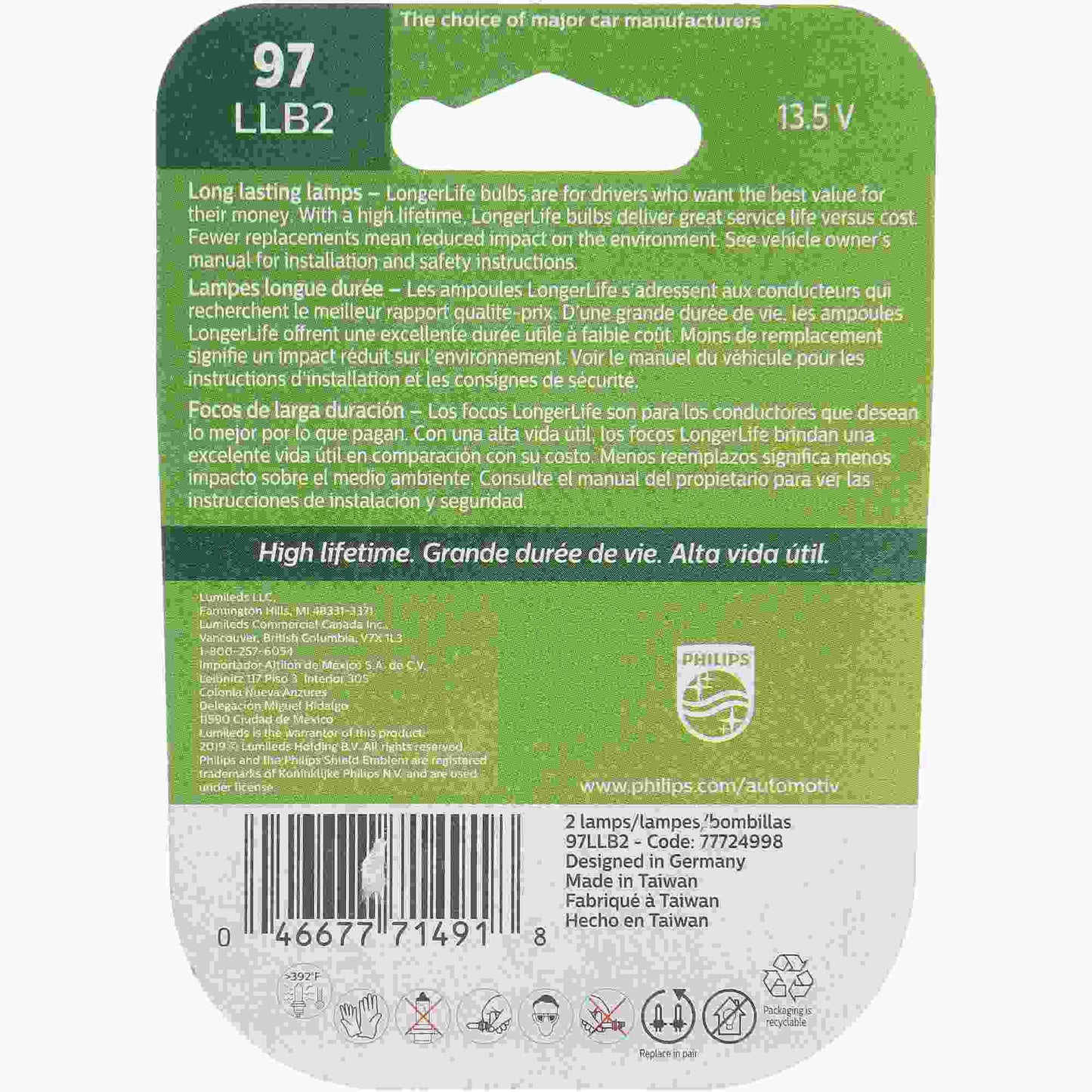 Philips Multi-Purpose Light Bulb 97LLB2