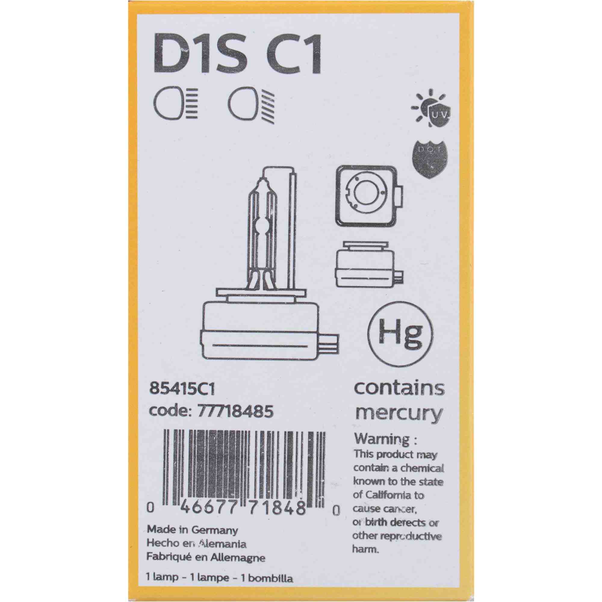 Philips Headlight Bulb D1SC1