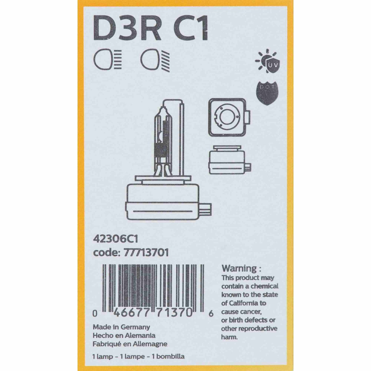 Philips Headlight Bulb D3RC1