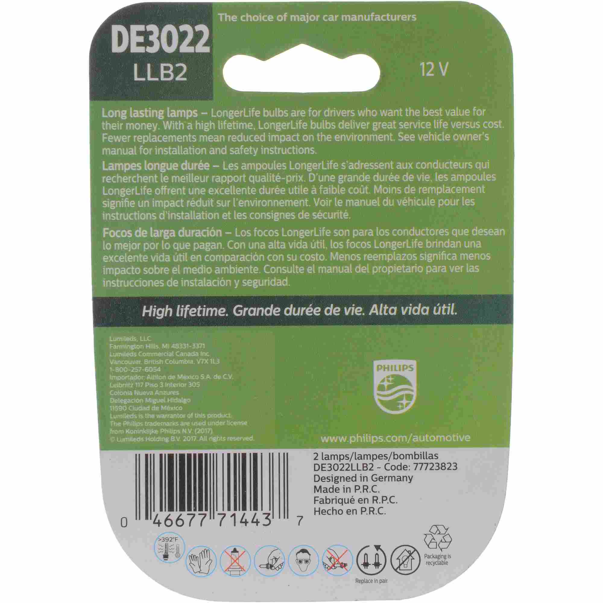 Philips Dome Light Bulb DE3022LLB2