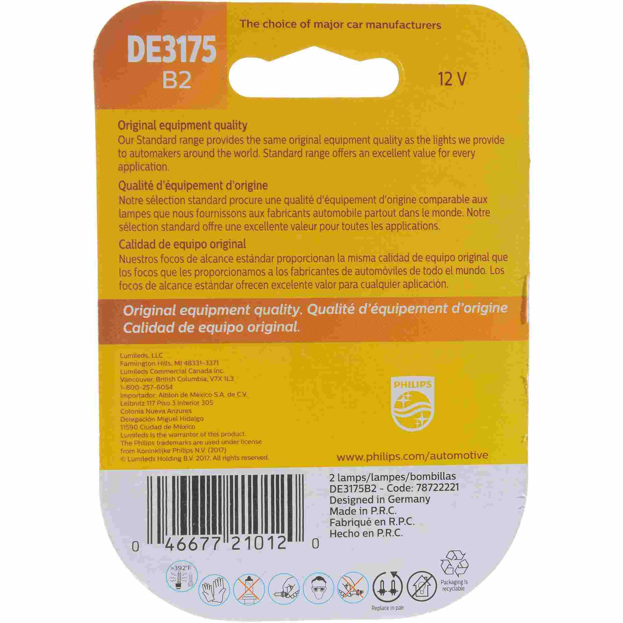 Philips Dome Light Bulb DE3175B2