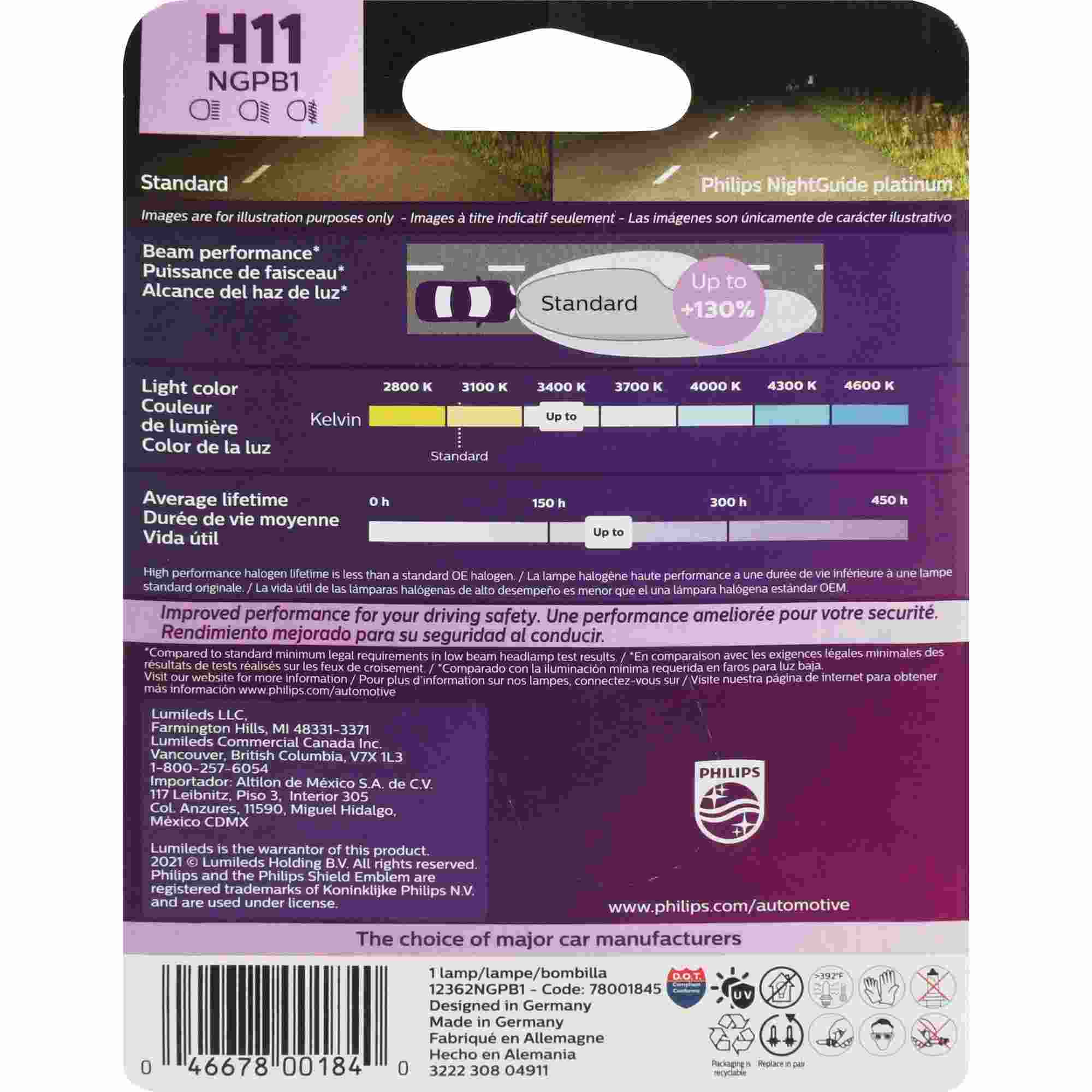 Philips Headlight Bulb H11NGPB1