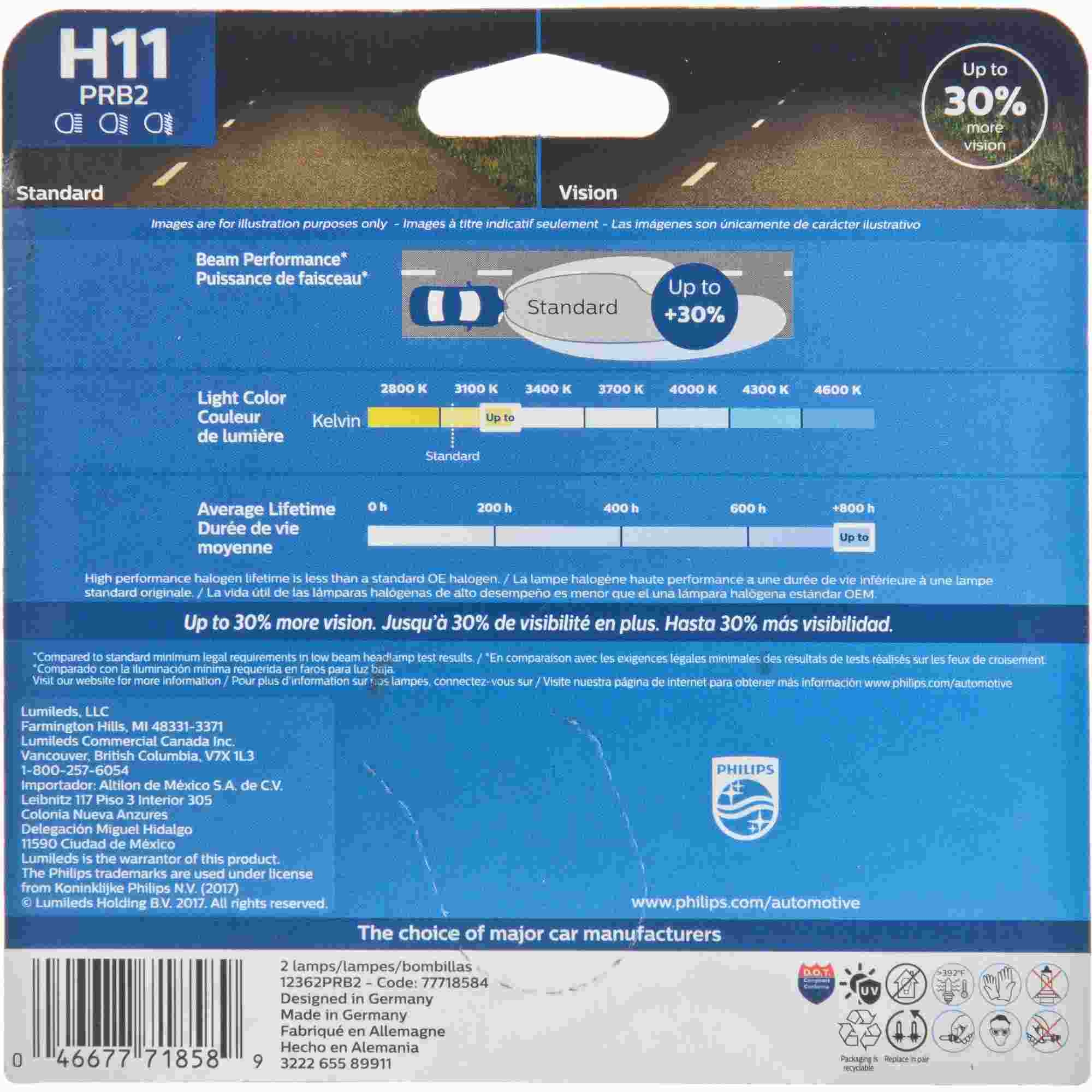 Philips Headlight Bulb H11PRB2