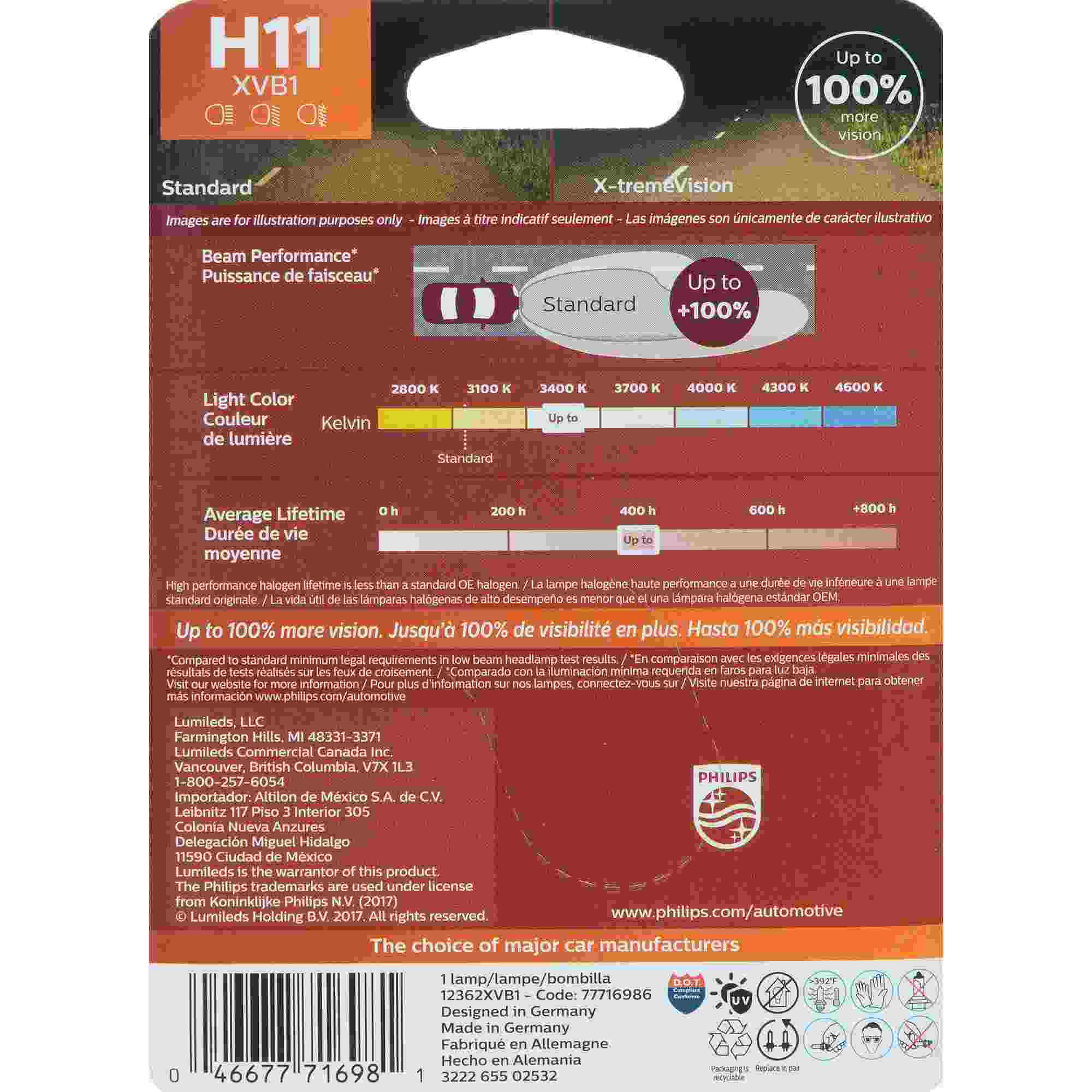 Philips Headlight Bulb H11XVB1