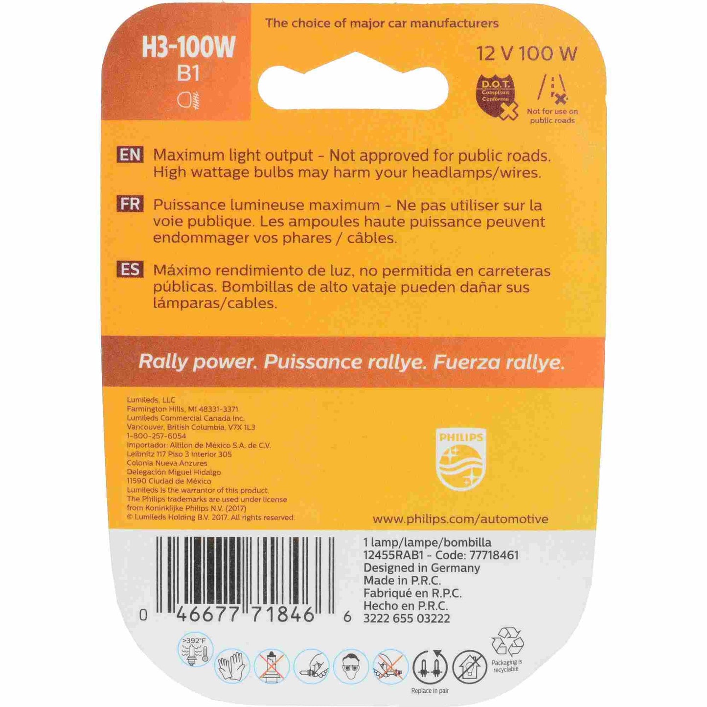 Philips Fog Light Bulb H3-100WB1
