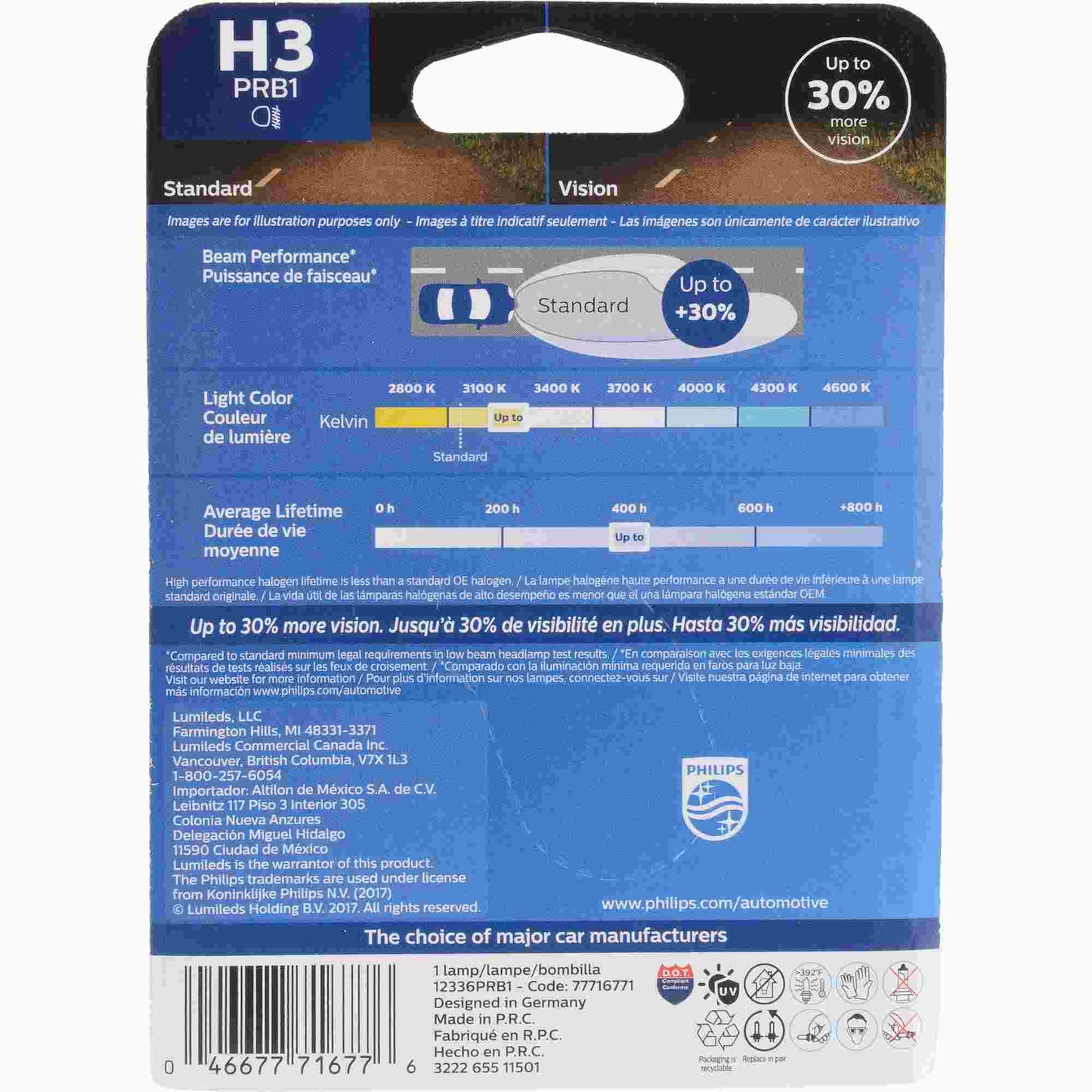 Philips Headlight Bulb H3PRB1