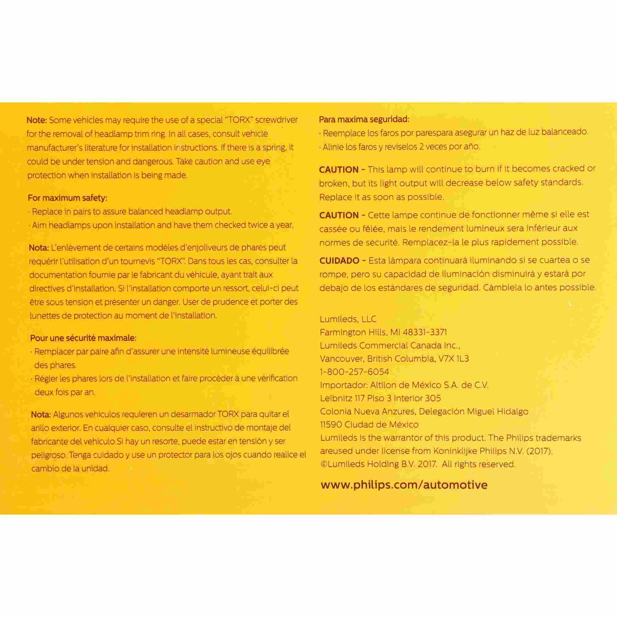 Philips Headlight Bulb H4352C1