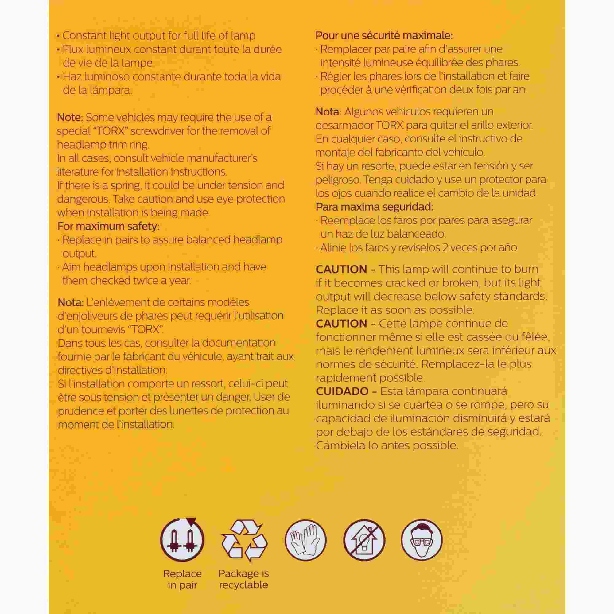 Philips Headlight Bulb H4578C1