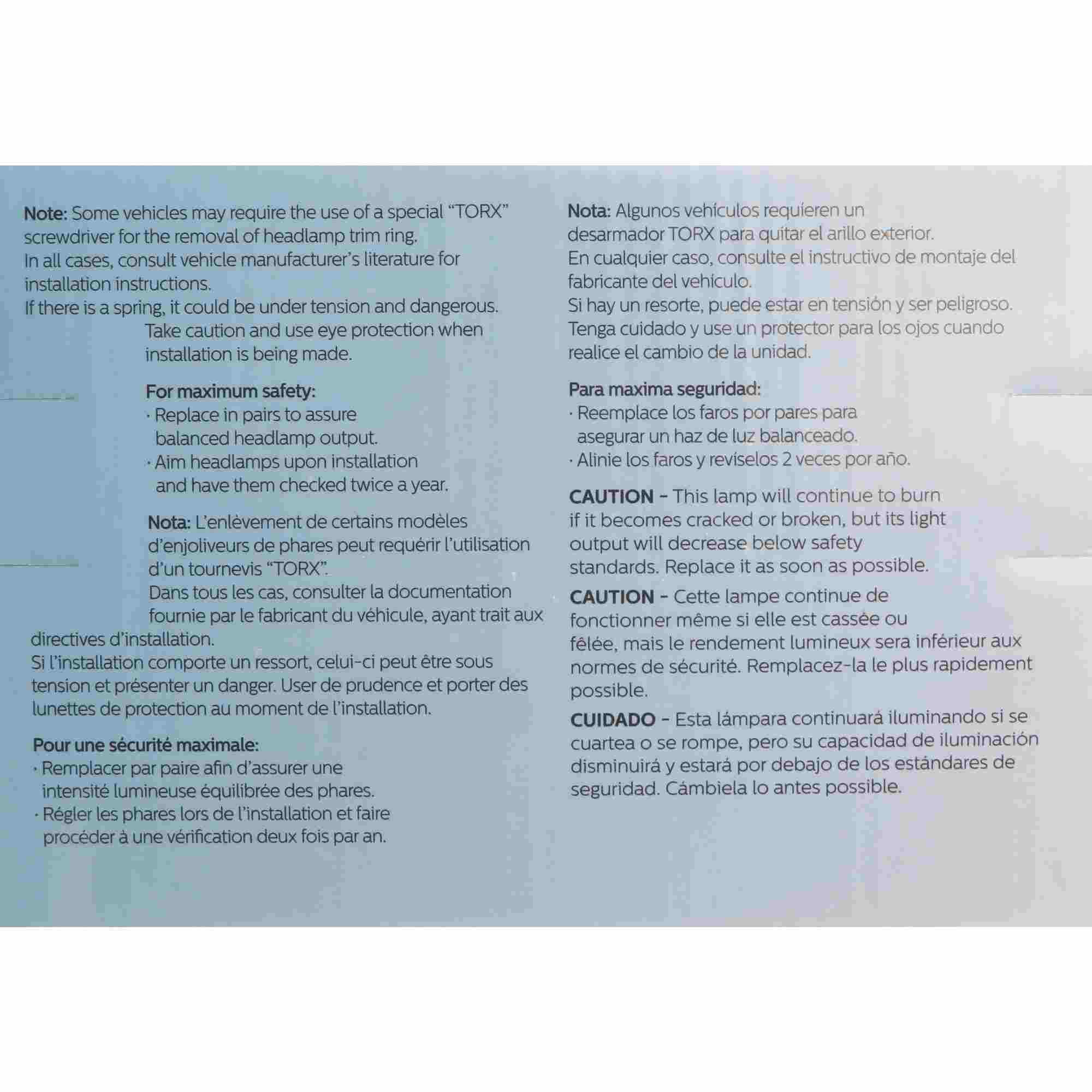 Philips Headlight Bulb H4666CVC1