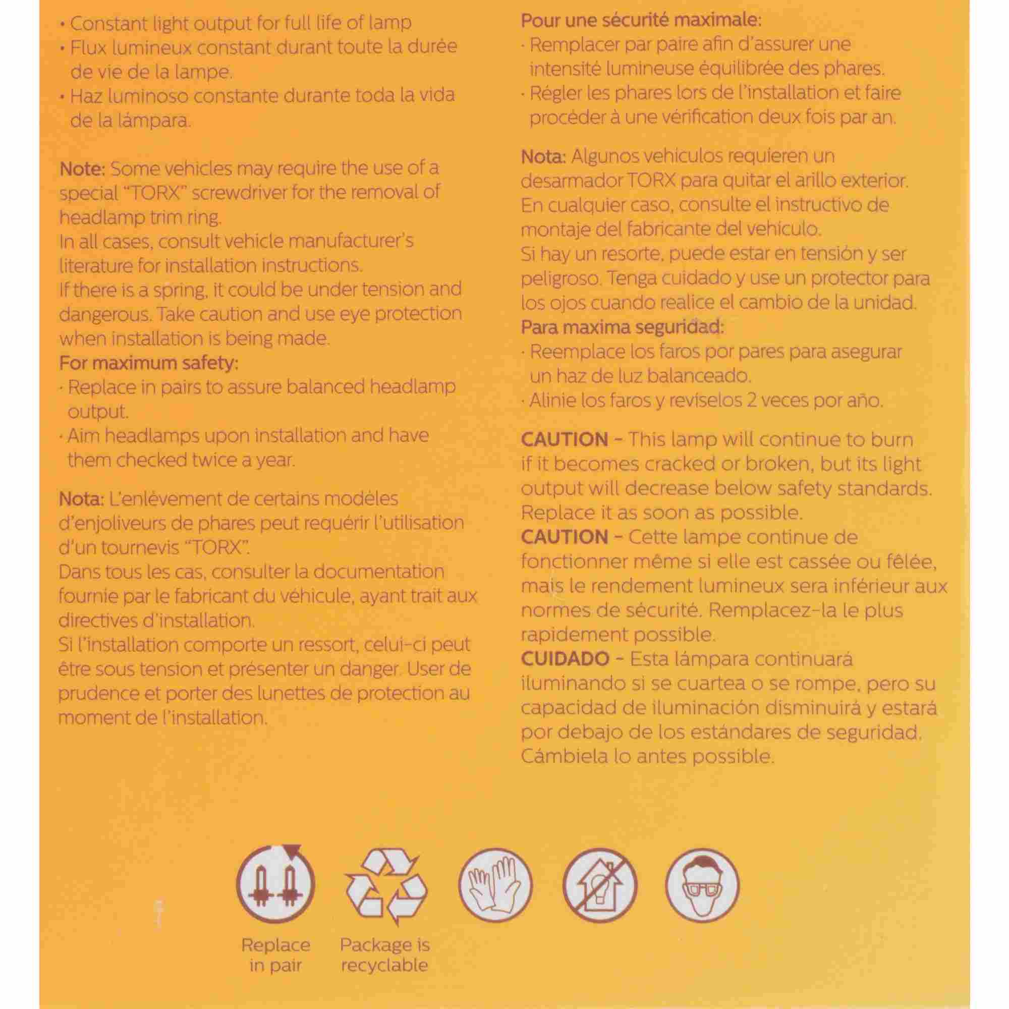 Philips Headlight Bulb H7606C1