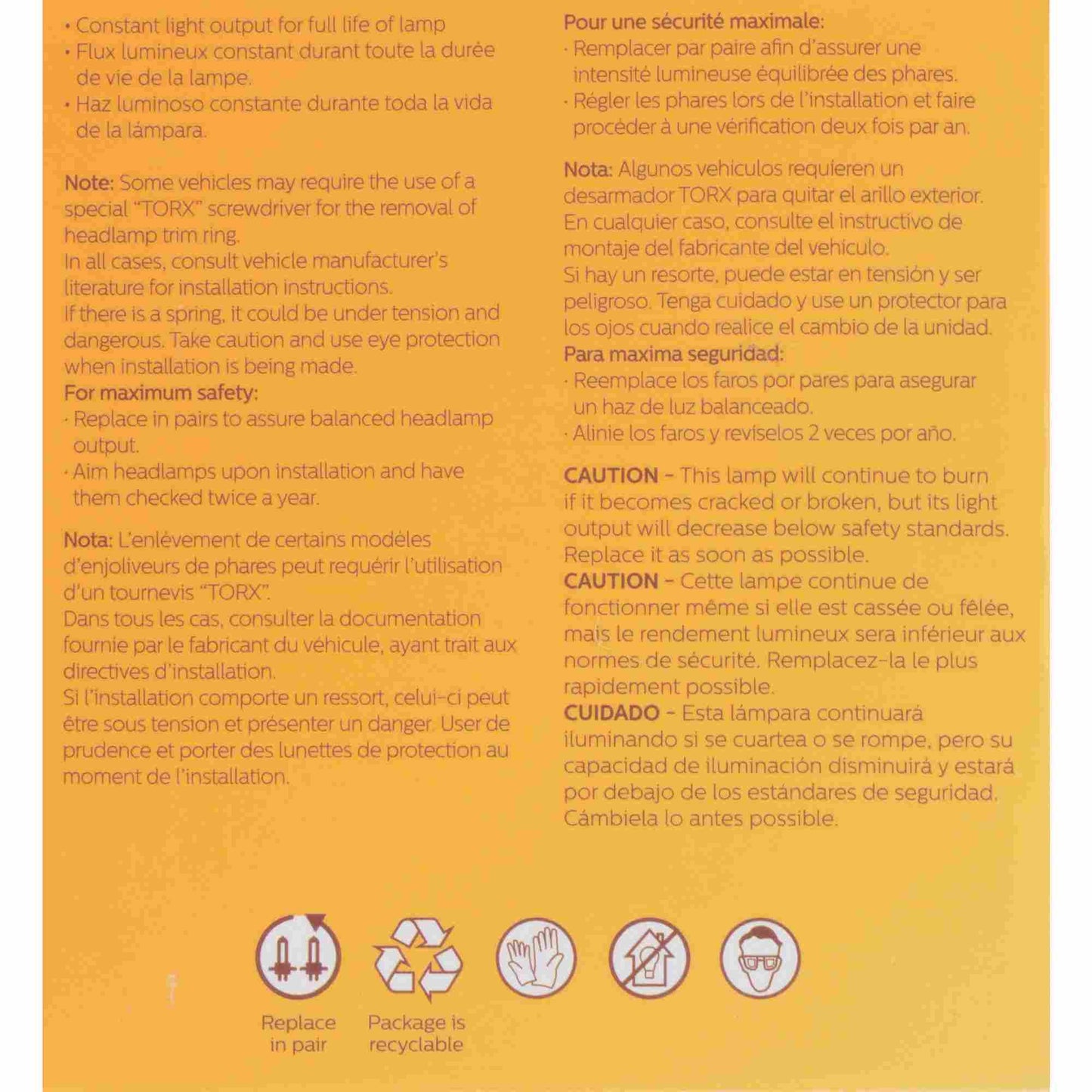 Philips Headlight Bulb H7606C1