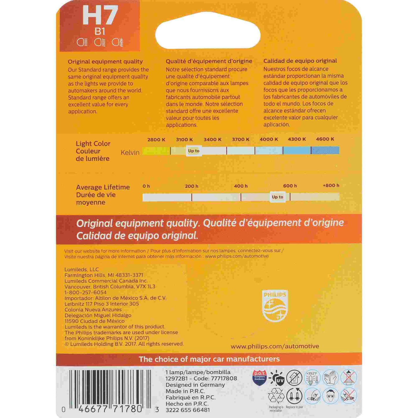 Philips Headlight Bulb H7B1