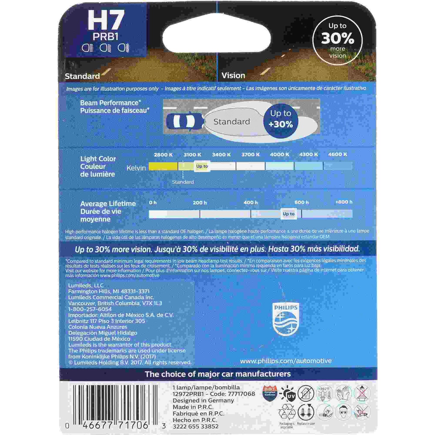 Philips Headlight Bulb H7PRB1