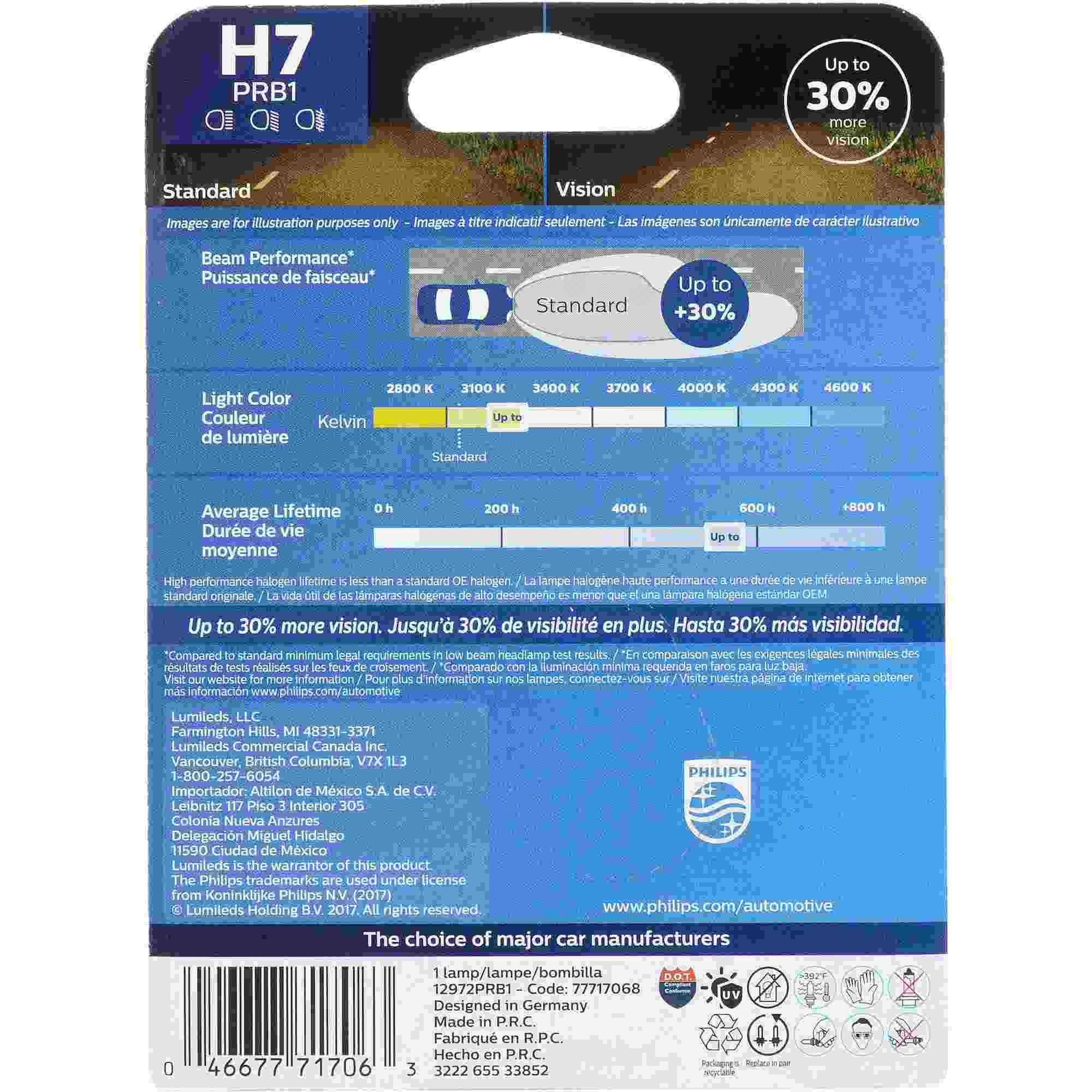 Philips Headlight Bulb H7PRB1