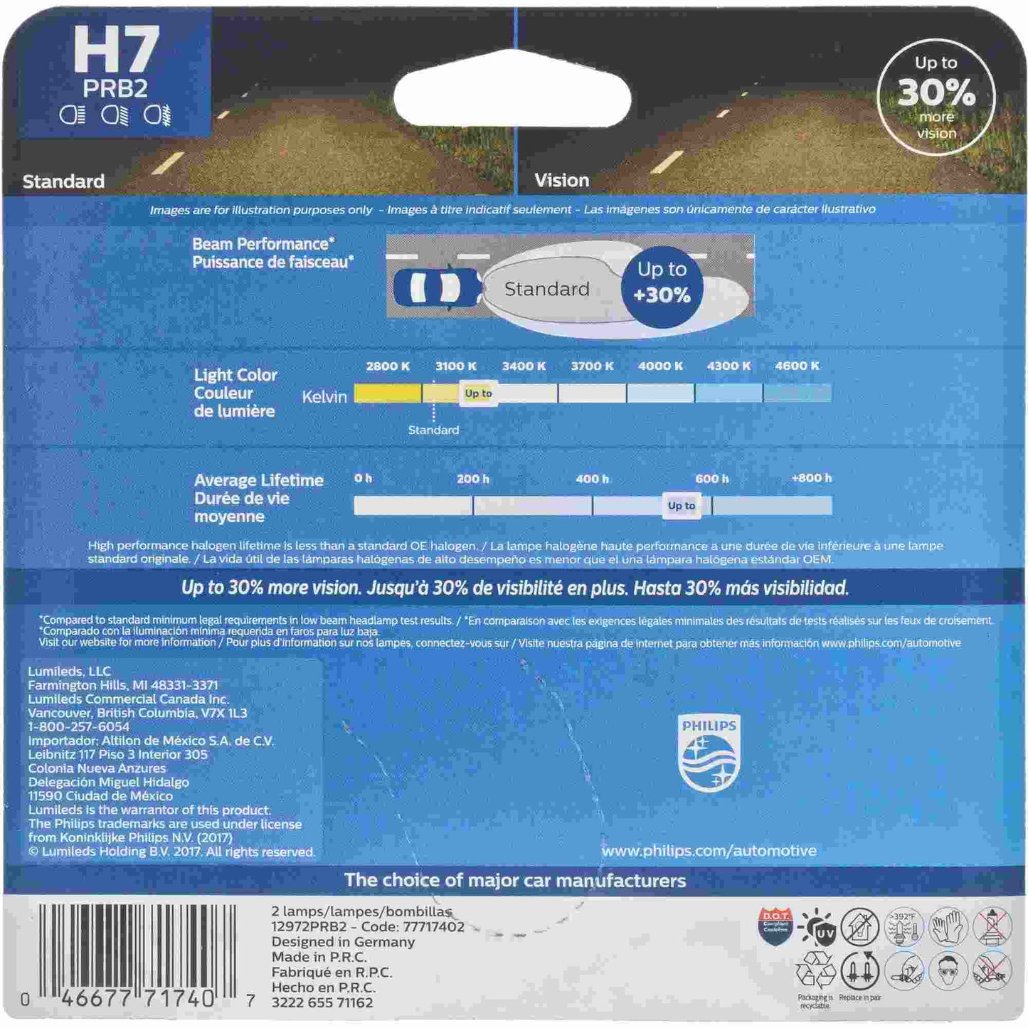 Philips Headlight Bulb H7PRB2