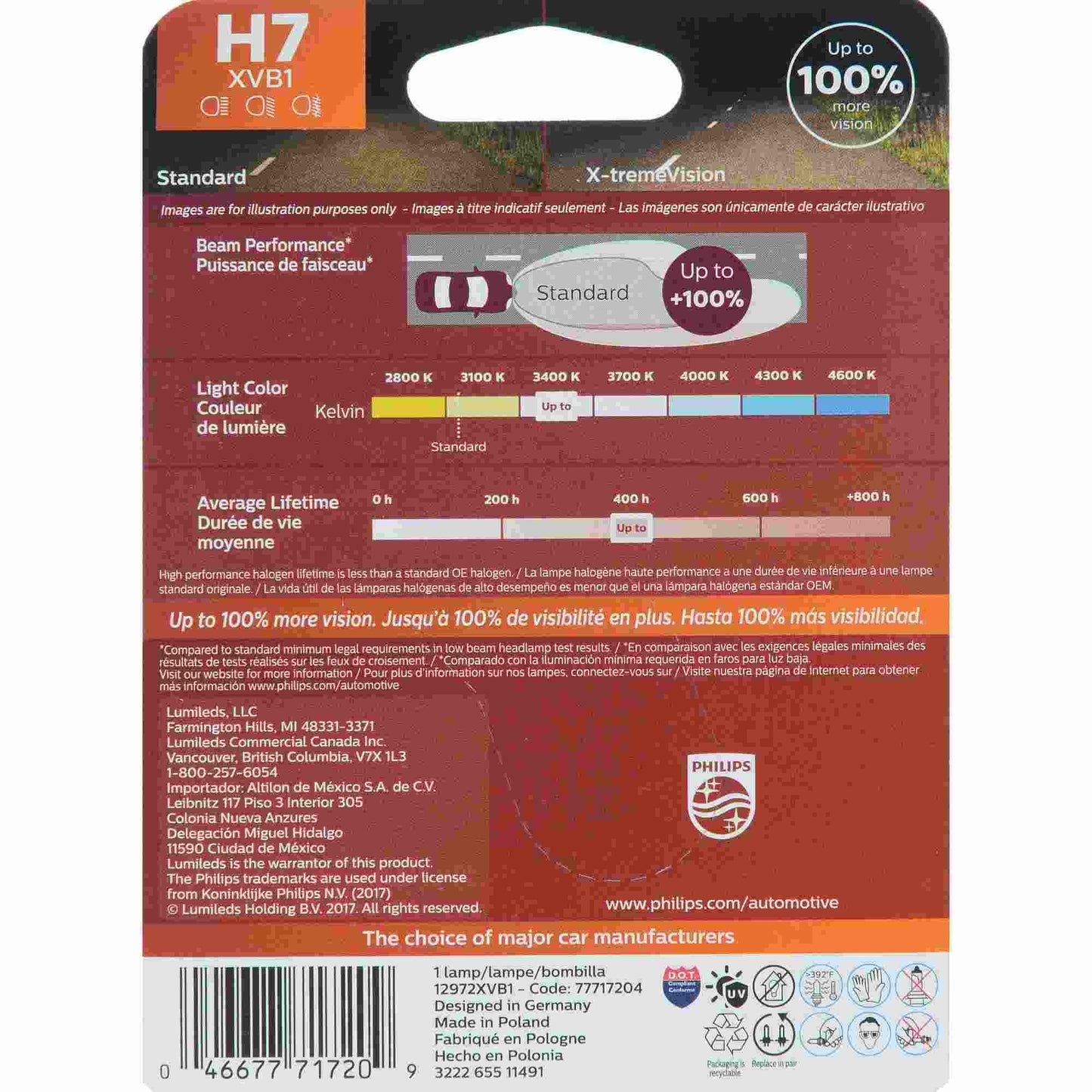 Philips Headlight Bulb H7XVB1