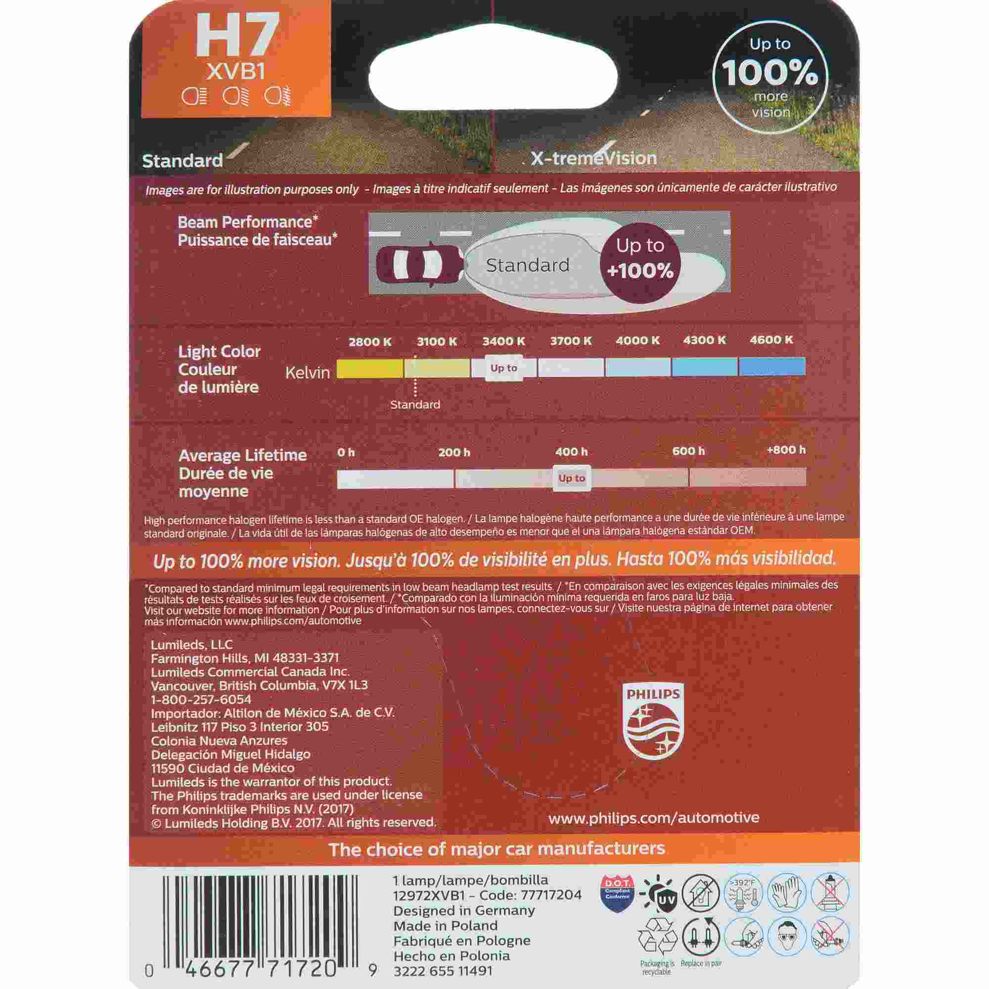 Philips Headlight Bulb H7XVB1