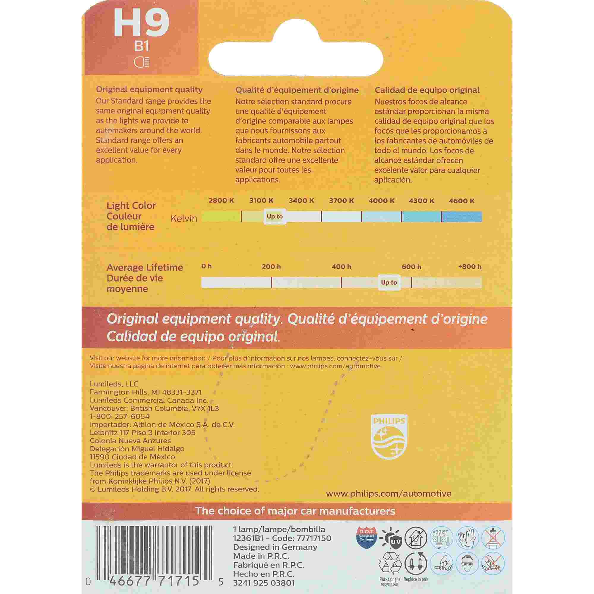 Philips Headlight Bulb H9B1