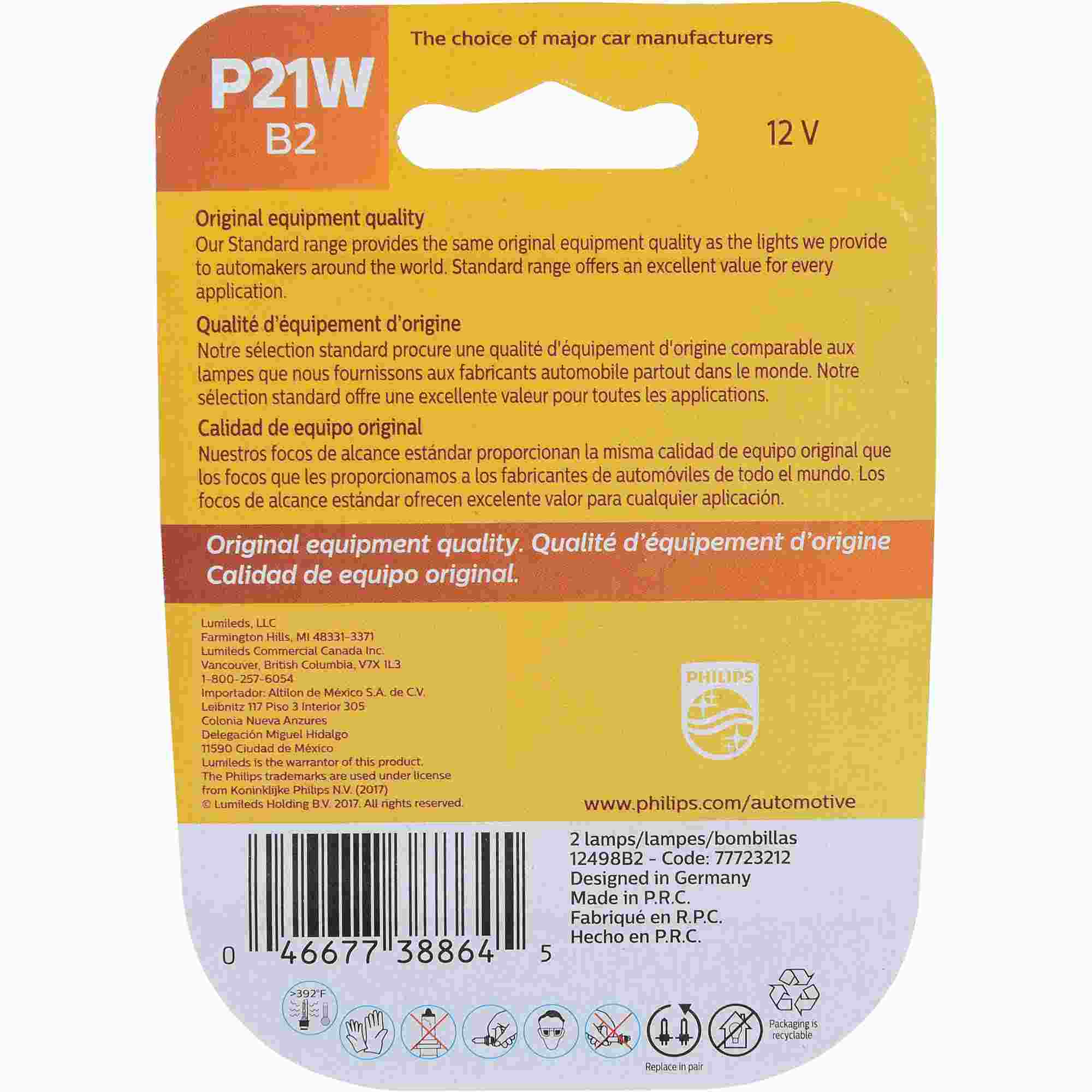 Philips Tail Light Bulb P21WB2