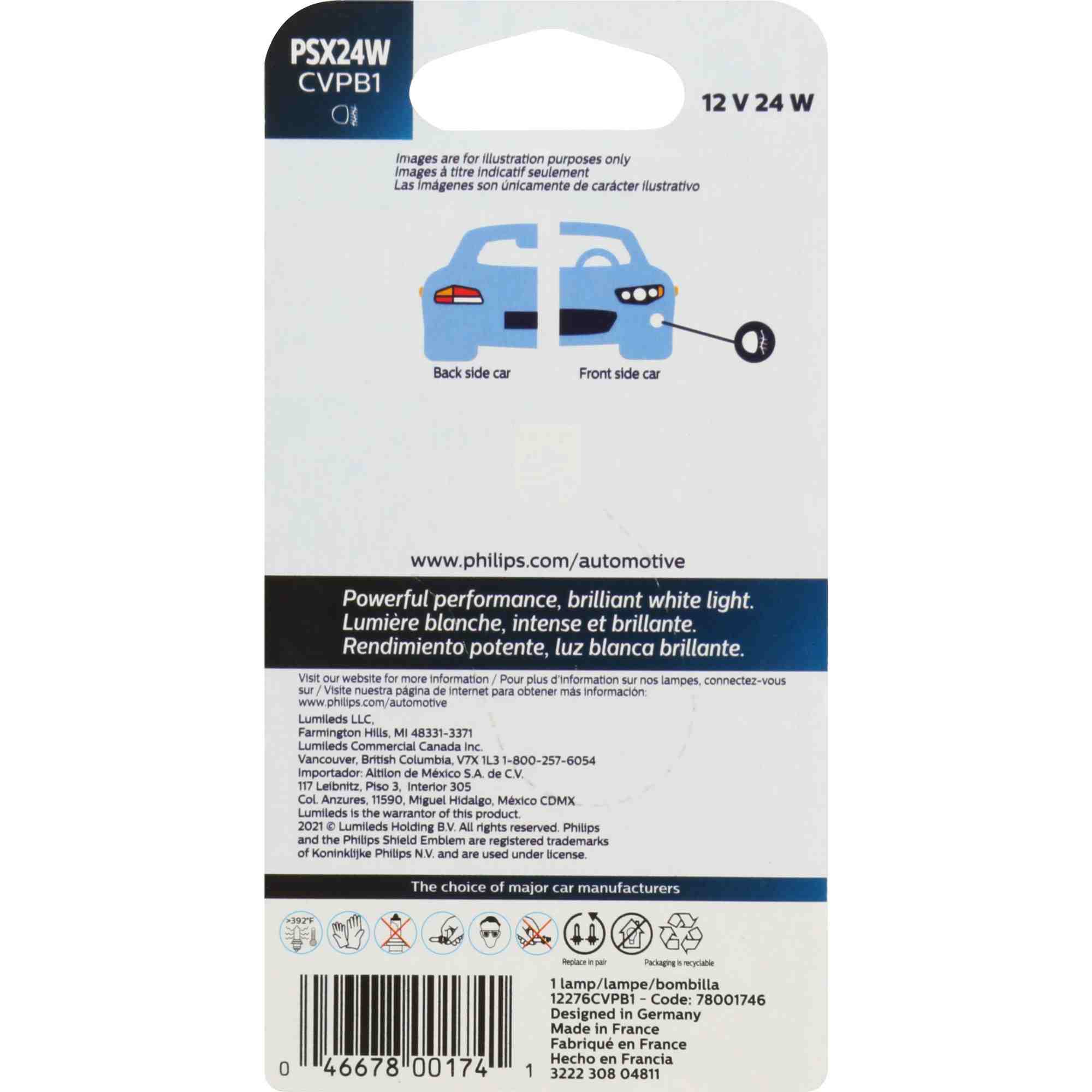 Philips Fog Light Bulb PSX24WCVPB1