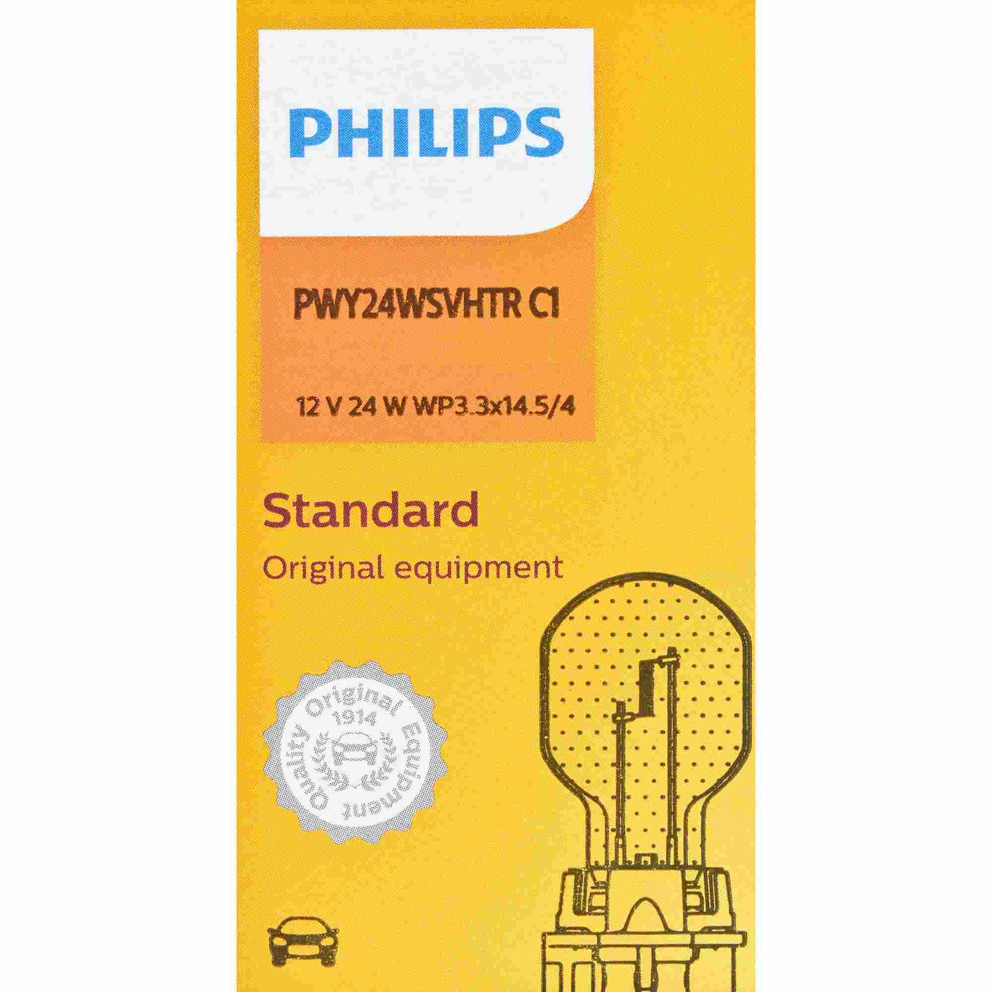 Philips Turn Signal / Parking Light Bulb PWY24WSVHTRC1