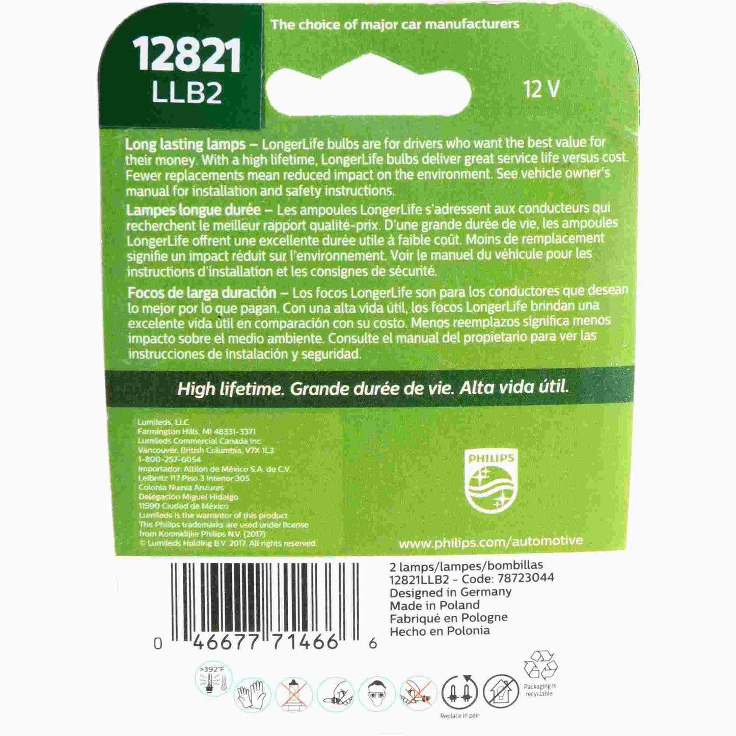 Philips Multi-Purpose Light Bulb R5WLLB2