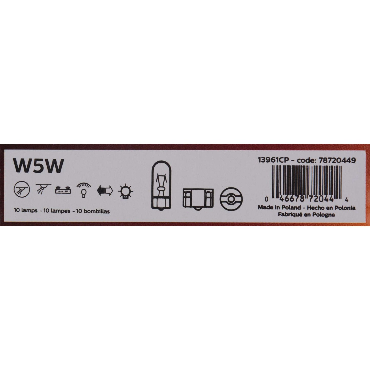Philips Turn Signal / Parking Light Bulb W5WCP-24V