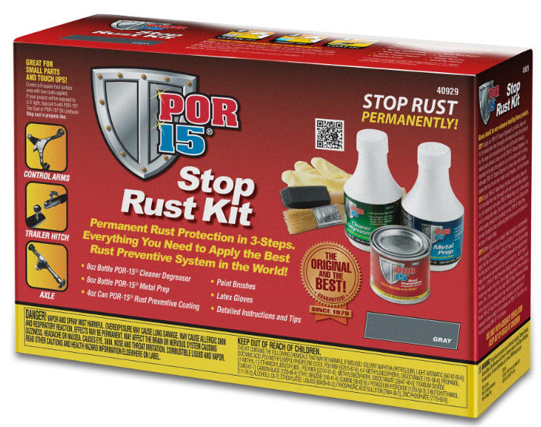 POR-15 Stop Rust Kit Gray Cleaners and Degreasers Rust Removers and Prevention main image