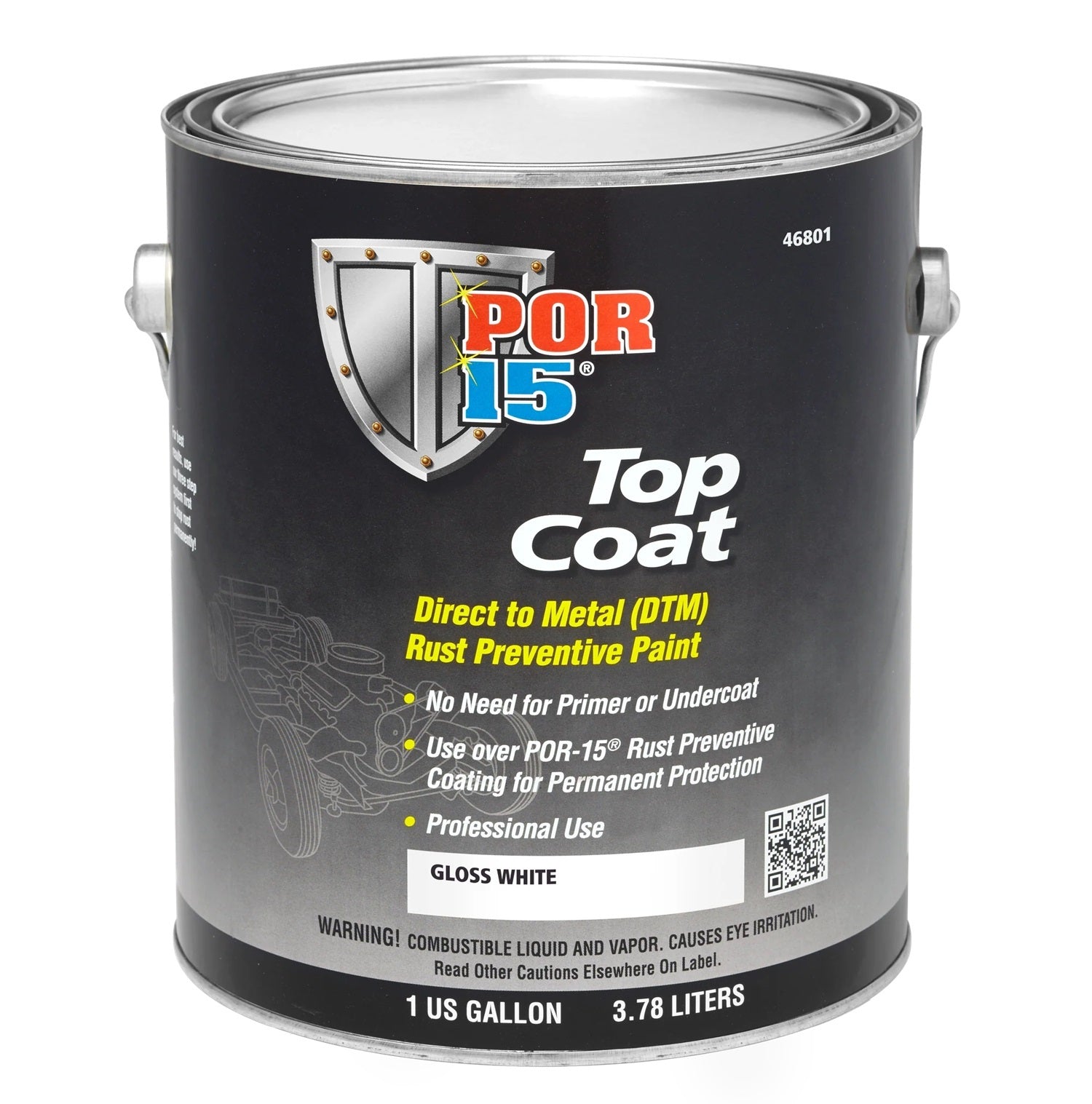 POR-15 Top Coat White Gallon Paints, Coatings and Markers Paint main image