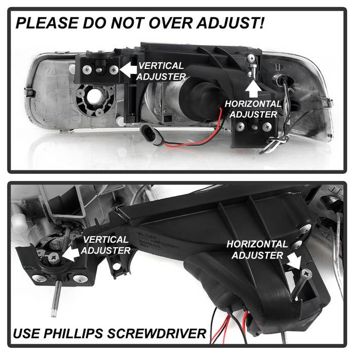 Spyder Chevy Silverado 1500/2500 99-02 Projector Headlights LED Halo LED Black PRO-YD-CS99-HL-BK 5009593